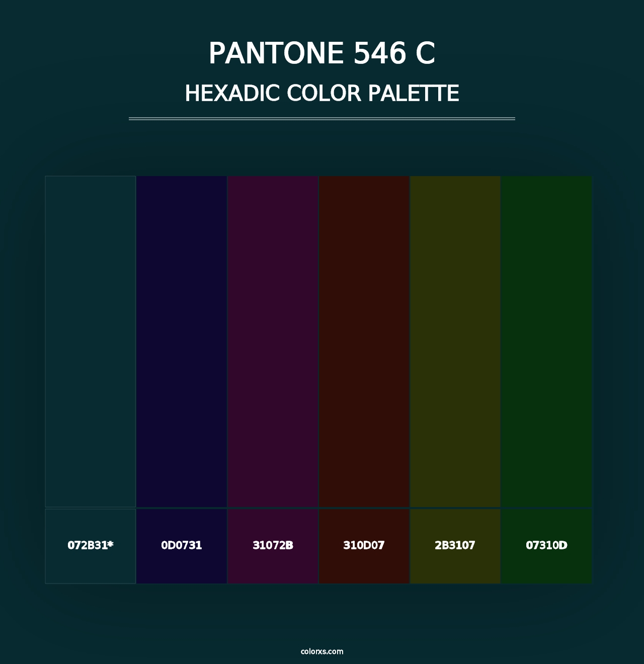 PANTONE 546 C - Hexadic Color Palette