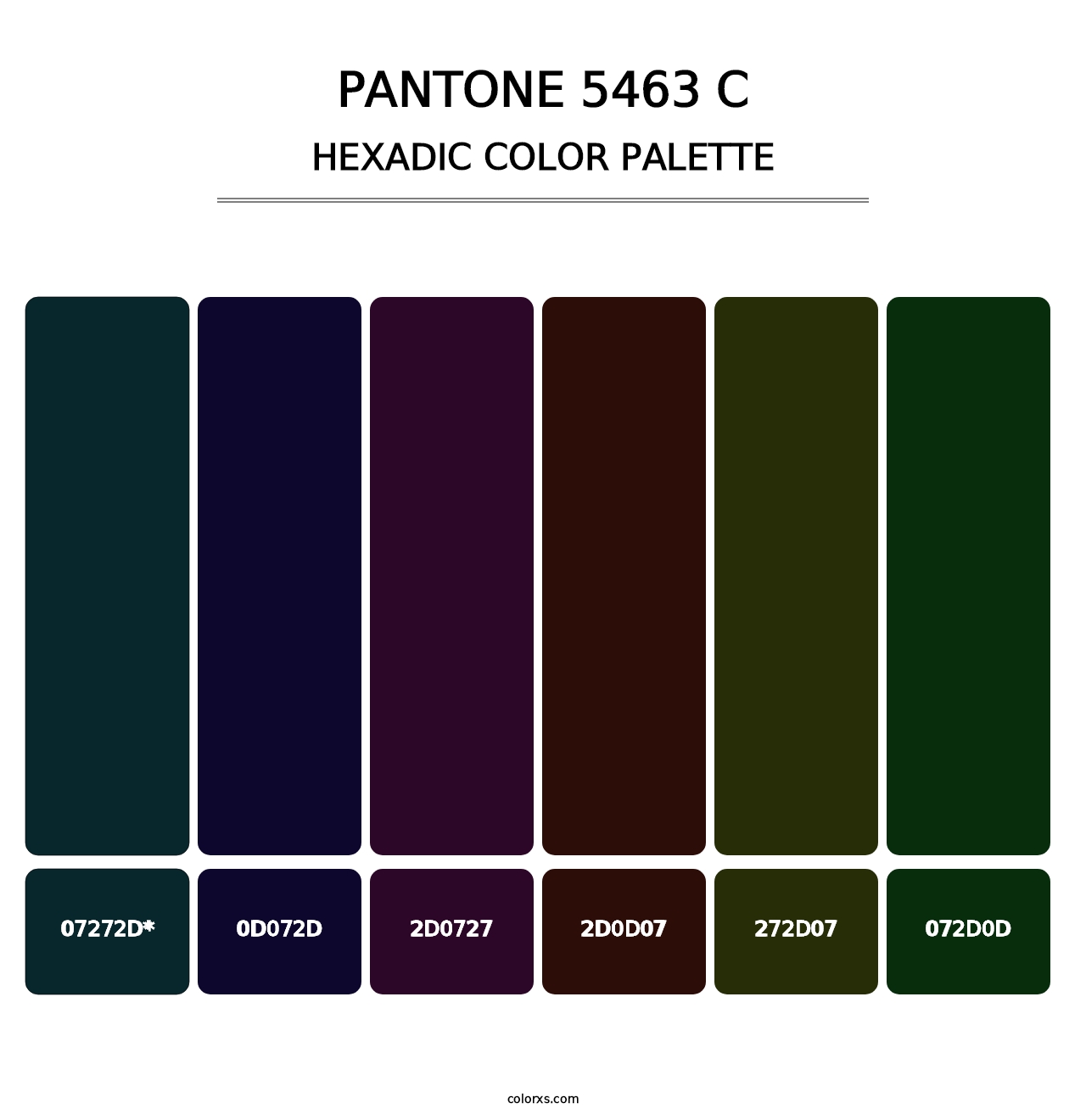 PANTONE 5463 C - Hexadic Color Palette