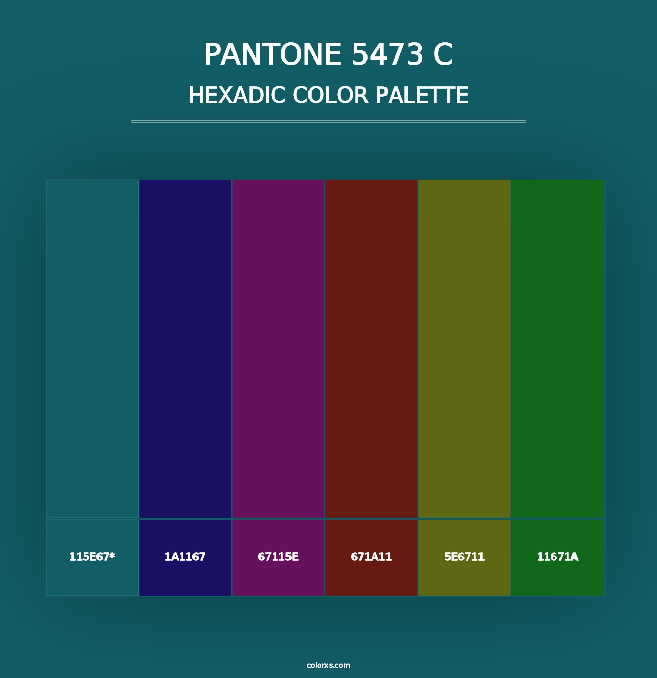 PANTONE 5473 C - Hexadic Color Palette