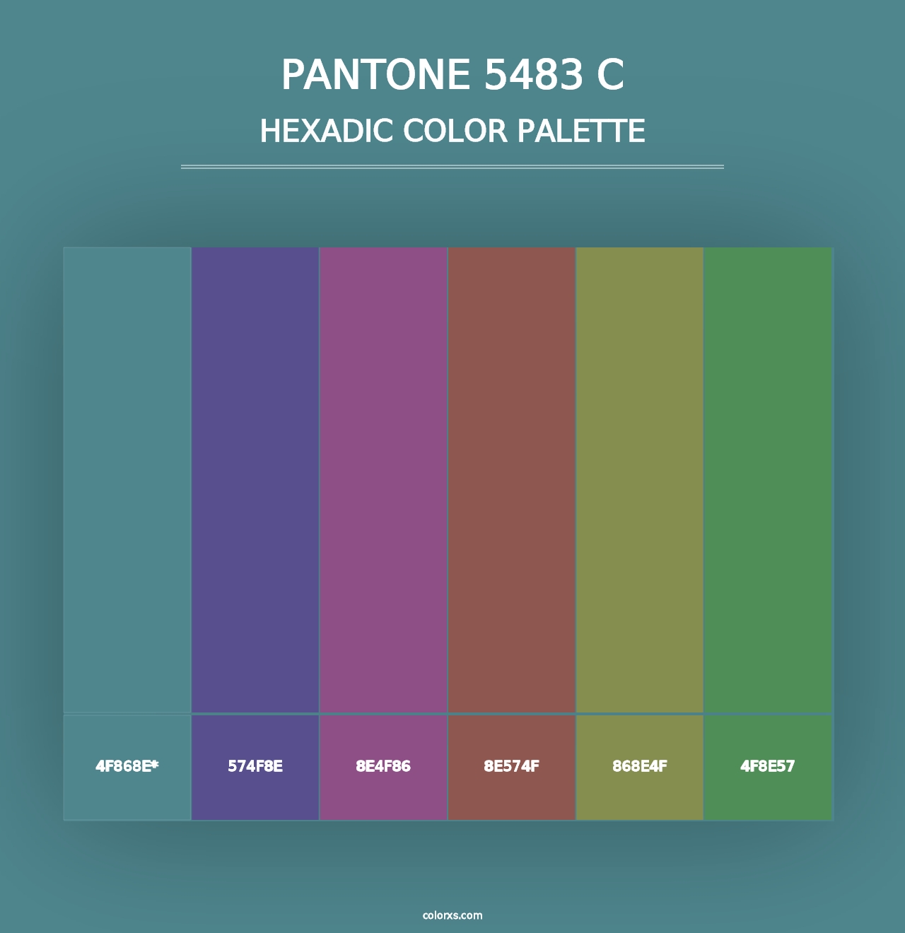 PANTONE 5483 C - Hexadic Color Palette