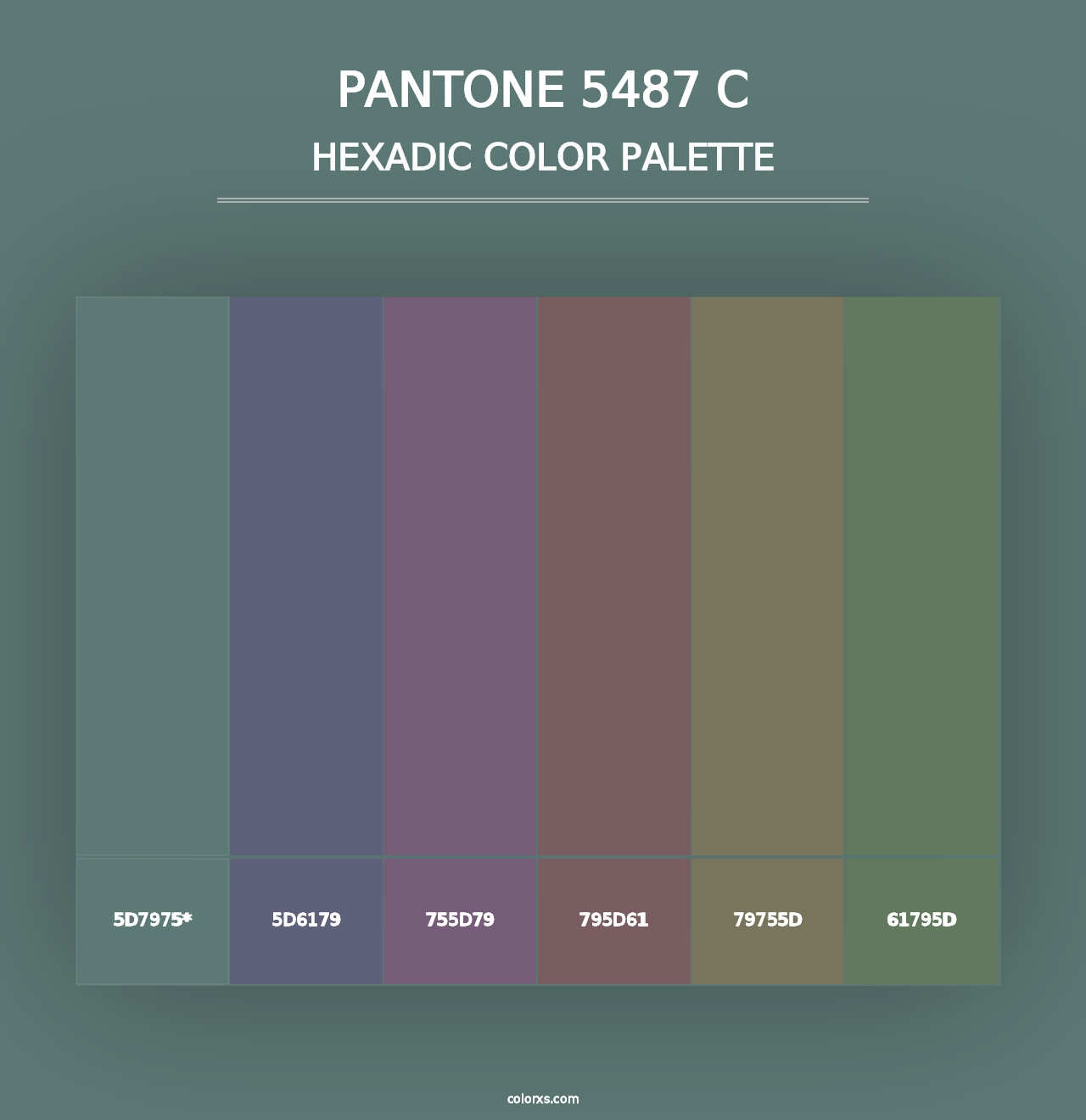 PANTONE 5487 C - Hexadic Color Palette