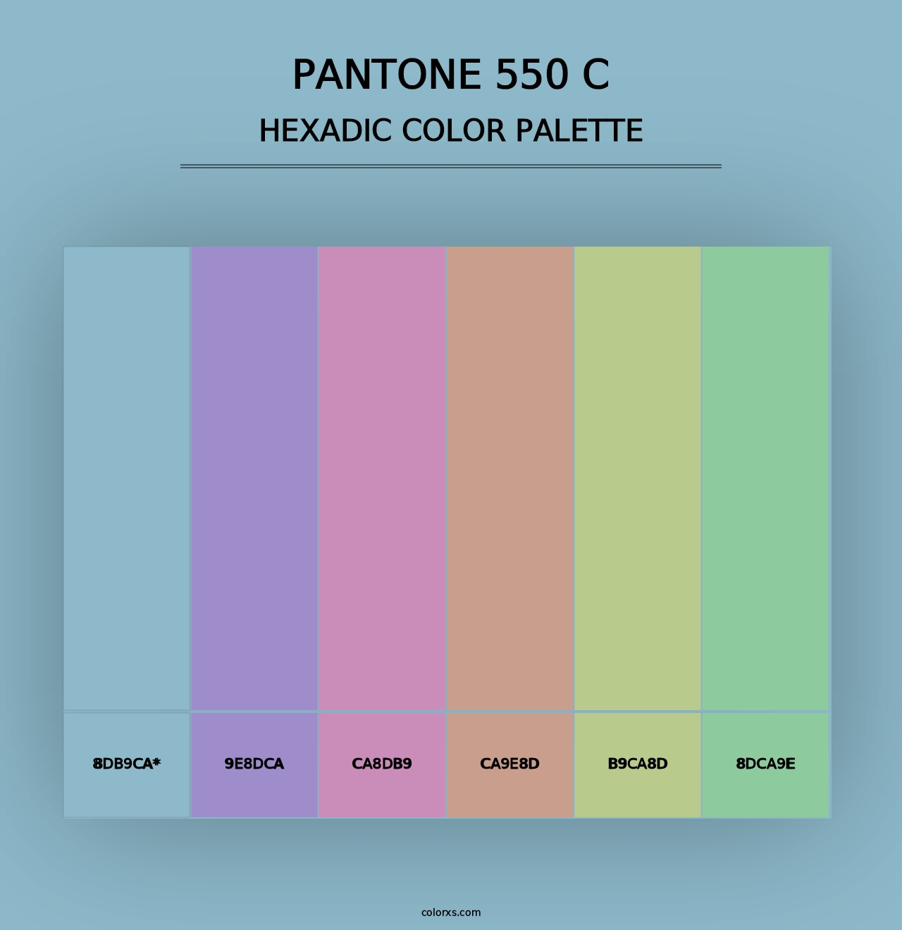 PANTONE 550 C - Hexadic Color Palette