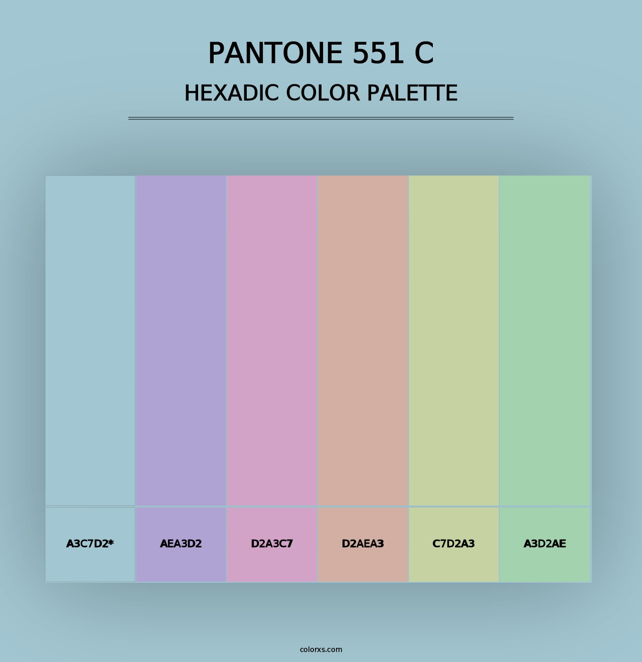 PANTONE 551 C - Hexadic Color Palette