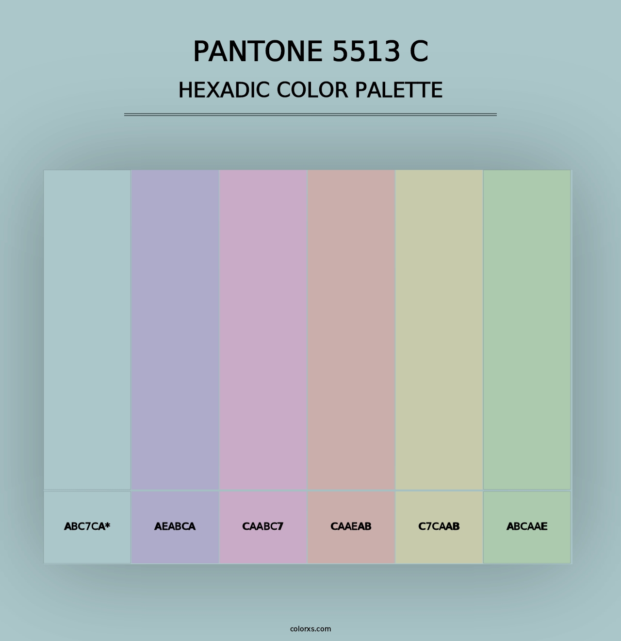 PANTONE 5513 C - Hexadic Color Palette