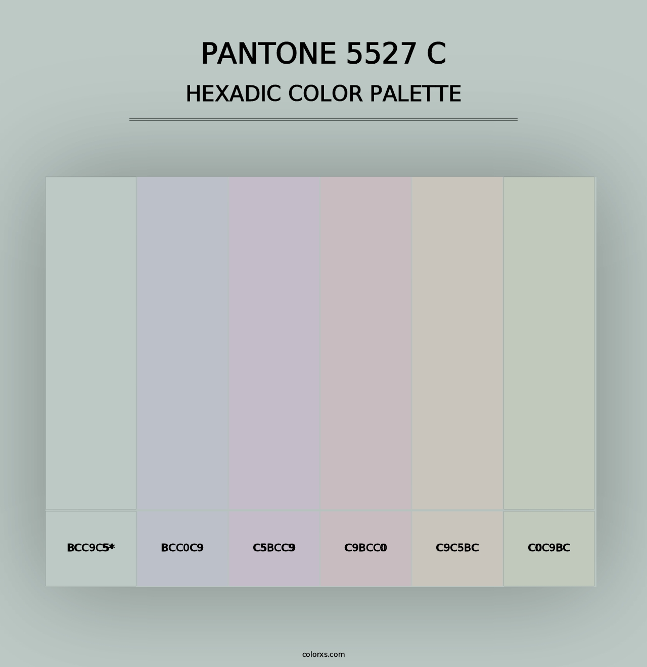 PANTONE 5527 C - Hexadic Color Palette