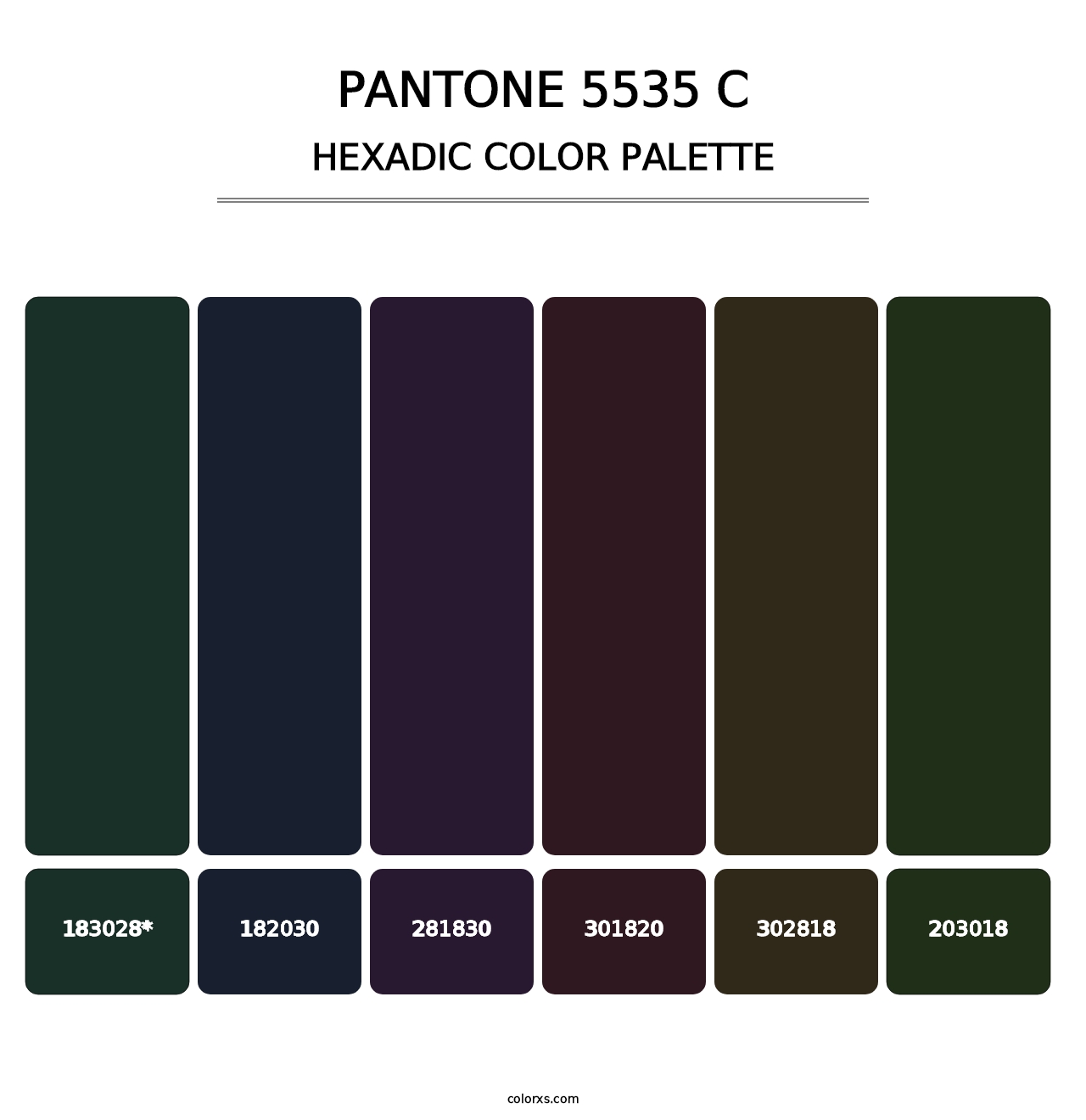 PANTONE 5535 C - Hexadic Color Palette