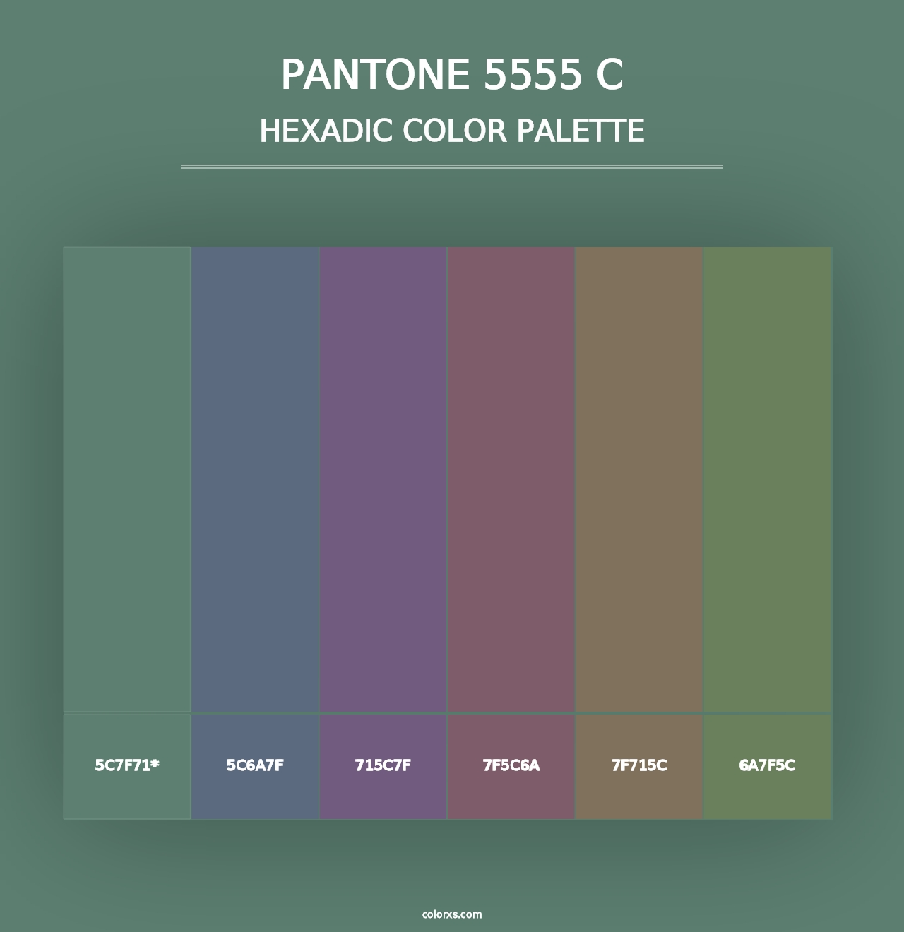 PANTONE 5555 C - Hexadic Color Palette