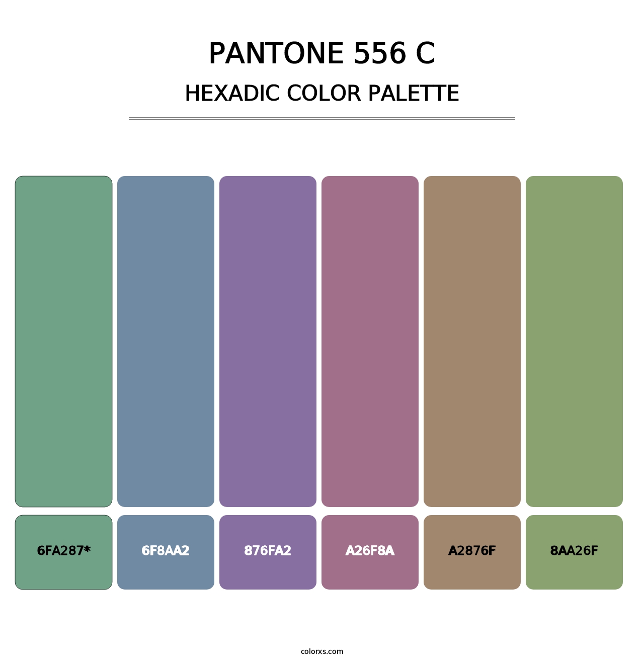 PANTONE 556 C - Hexadic Color Palette