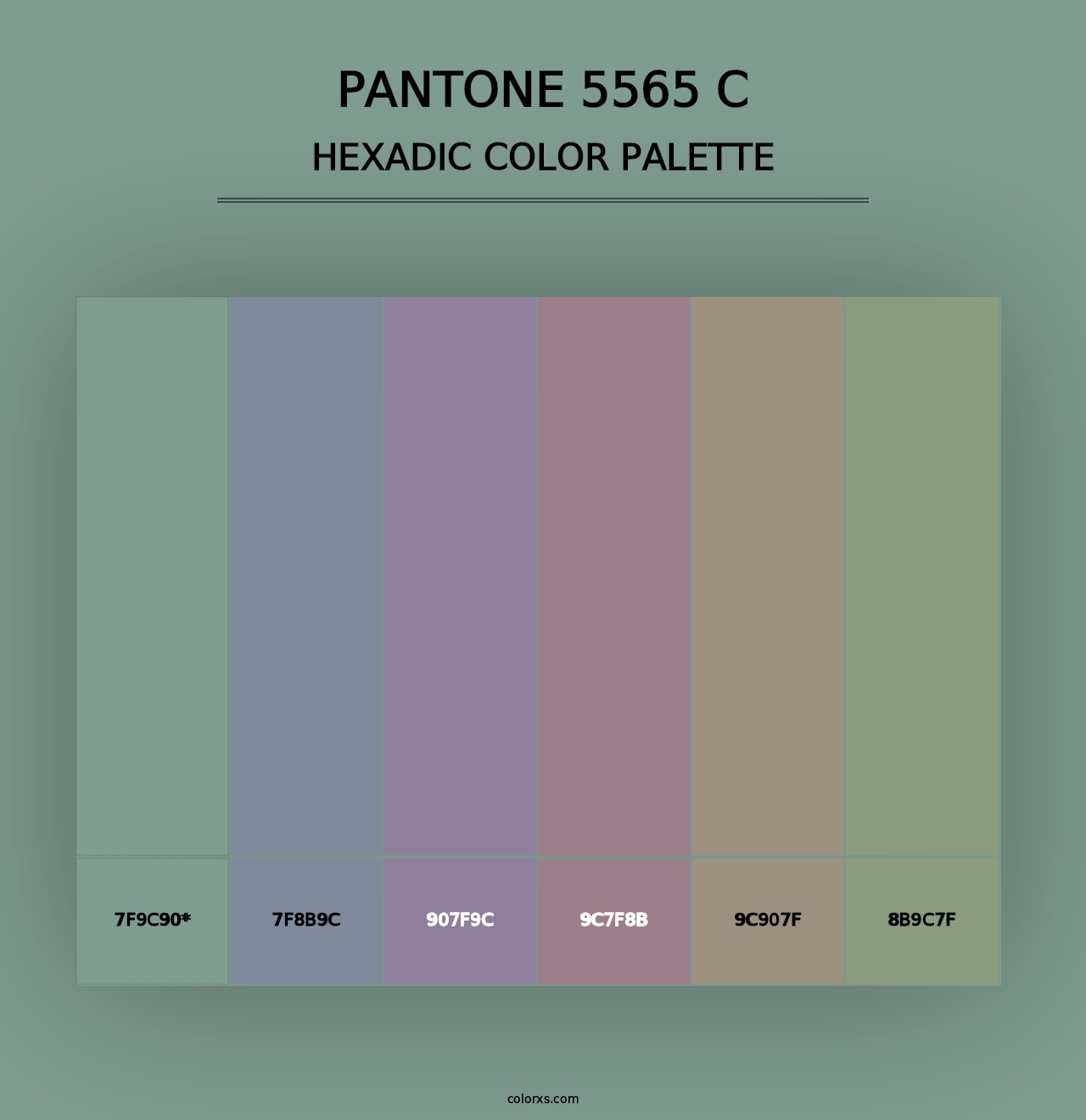 PANTONE 5565 C - Hexadic Color Palette