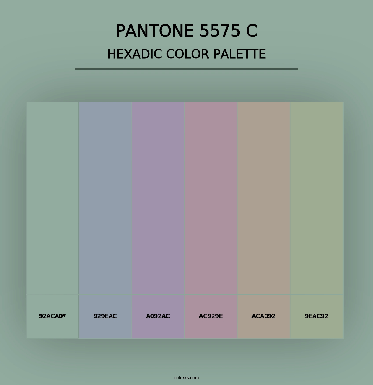 PANTONE 5575 C - Hexadic Color Palette