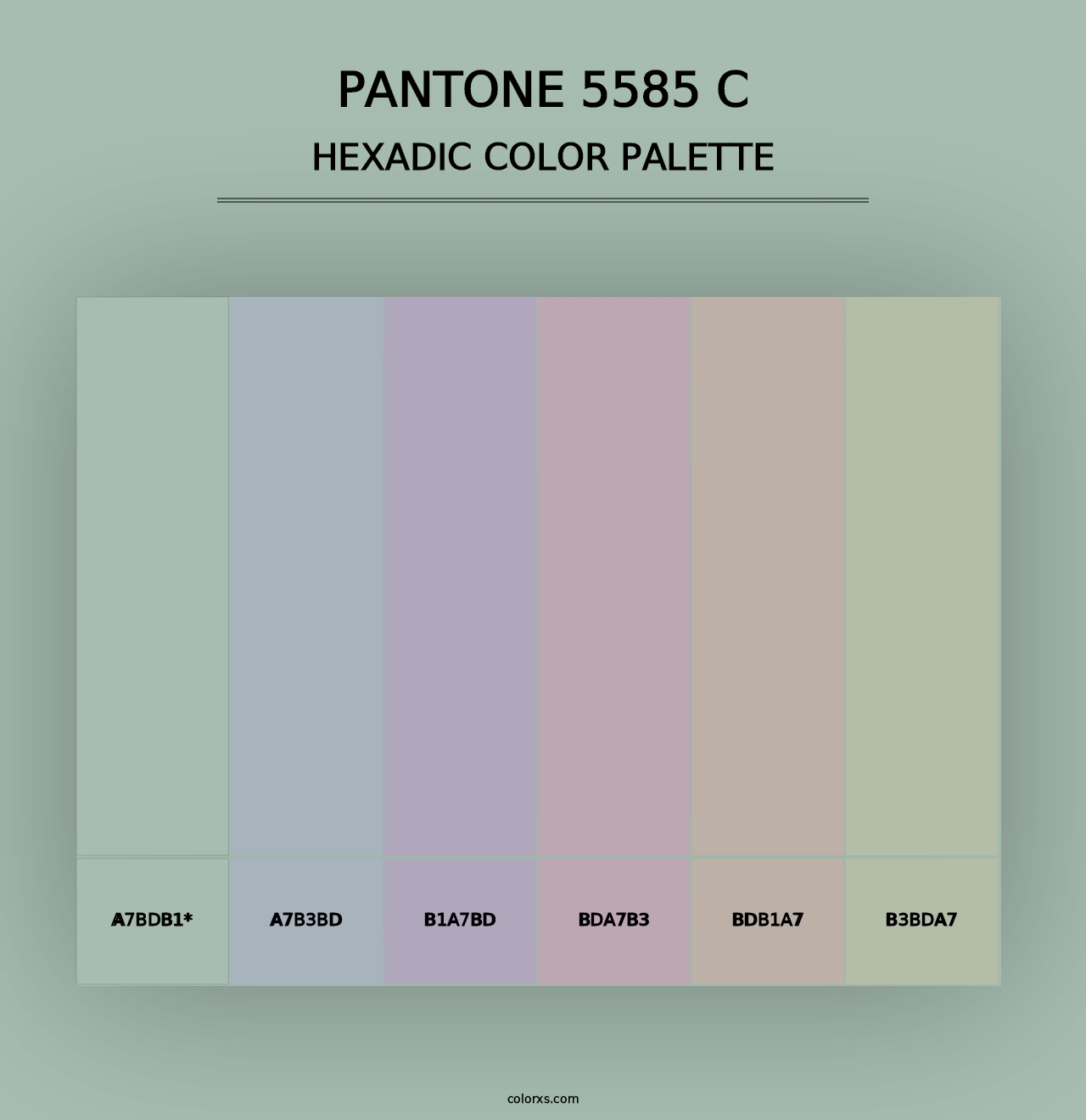 PANTONE 5585 C - Hexadic Color Palette