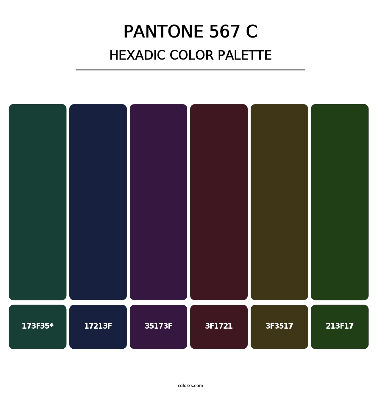 PANTONE 567 C - Hexadic Color Palette