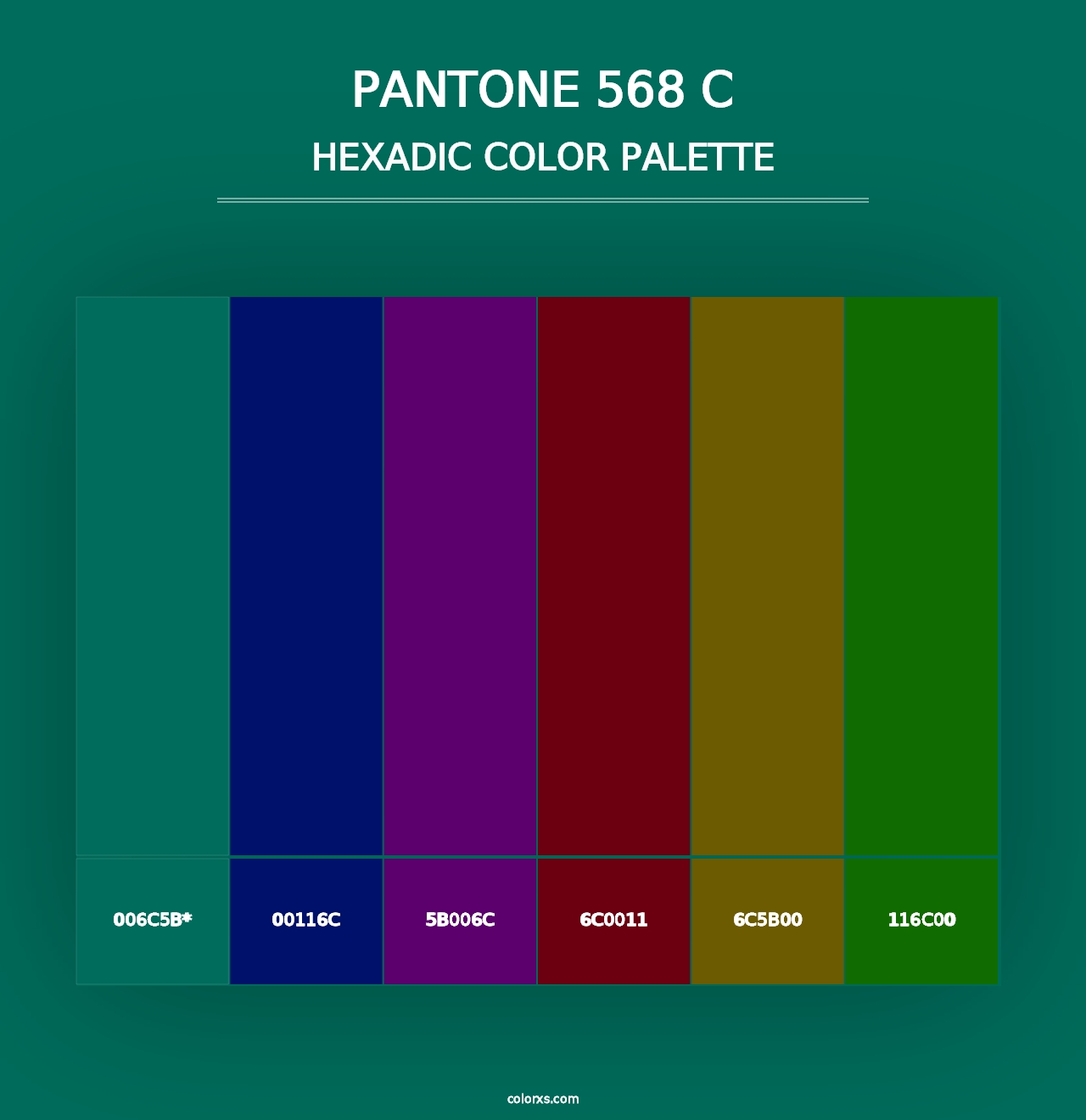 PANTONE 568 C - Hexadic Color Palette