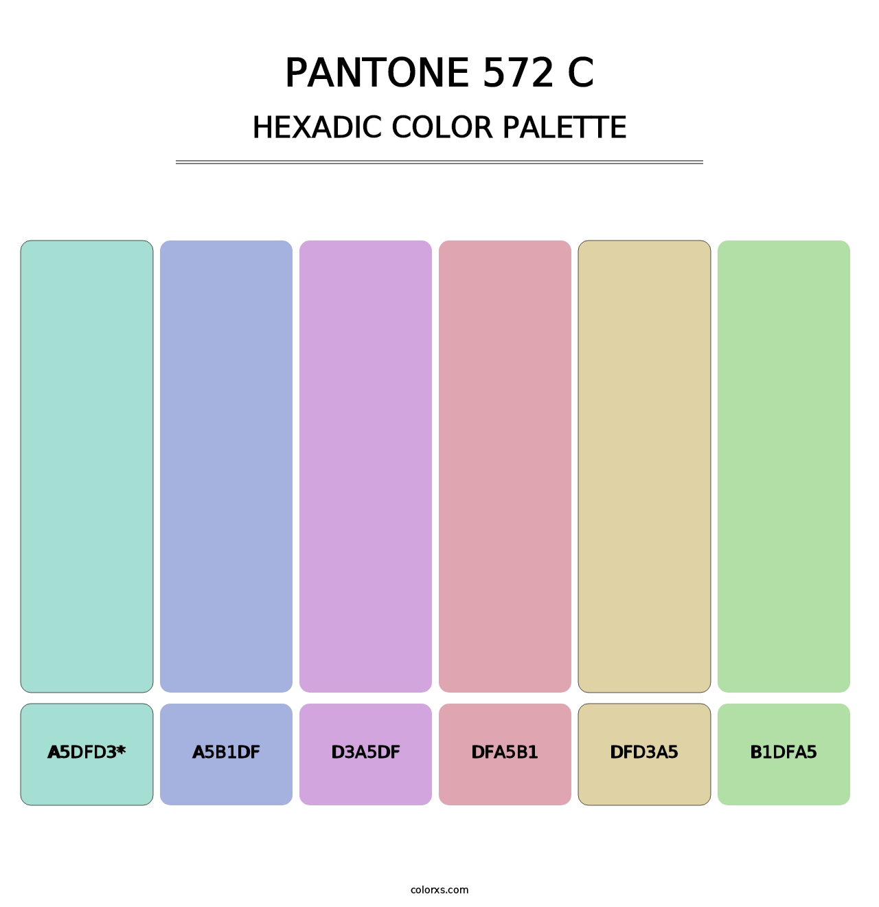 PANTONE 572 C - Hexadic Color Palette