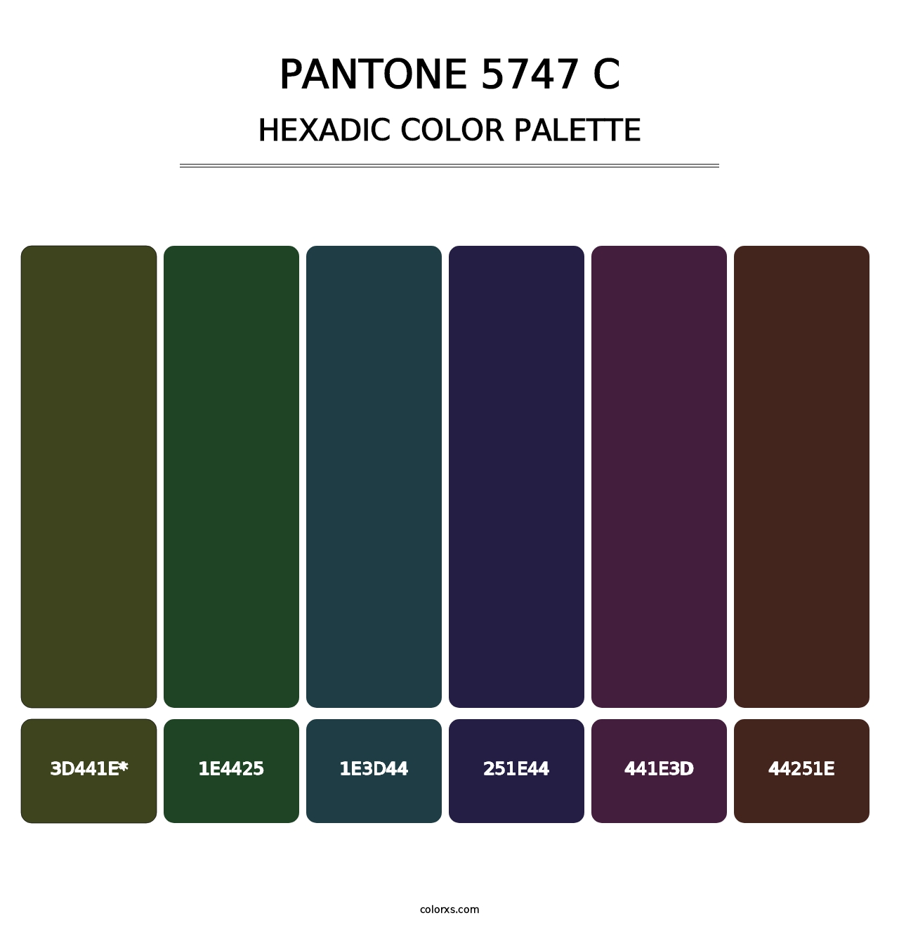 PANTONE 5747 C - Hexadic Color Palette