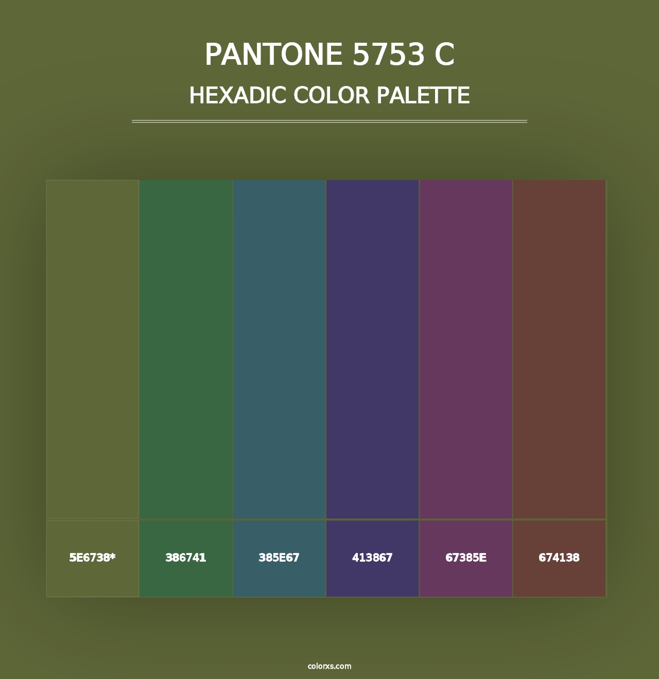 PANTONE 5753 C - Hexadic Color Palette