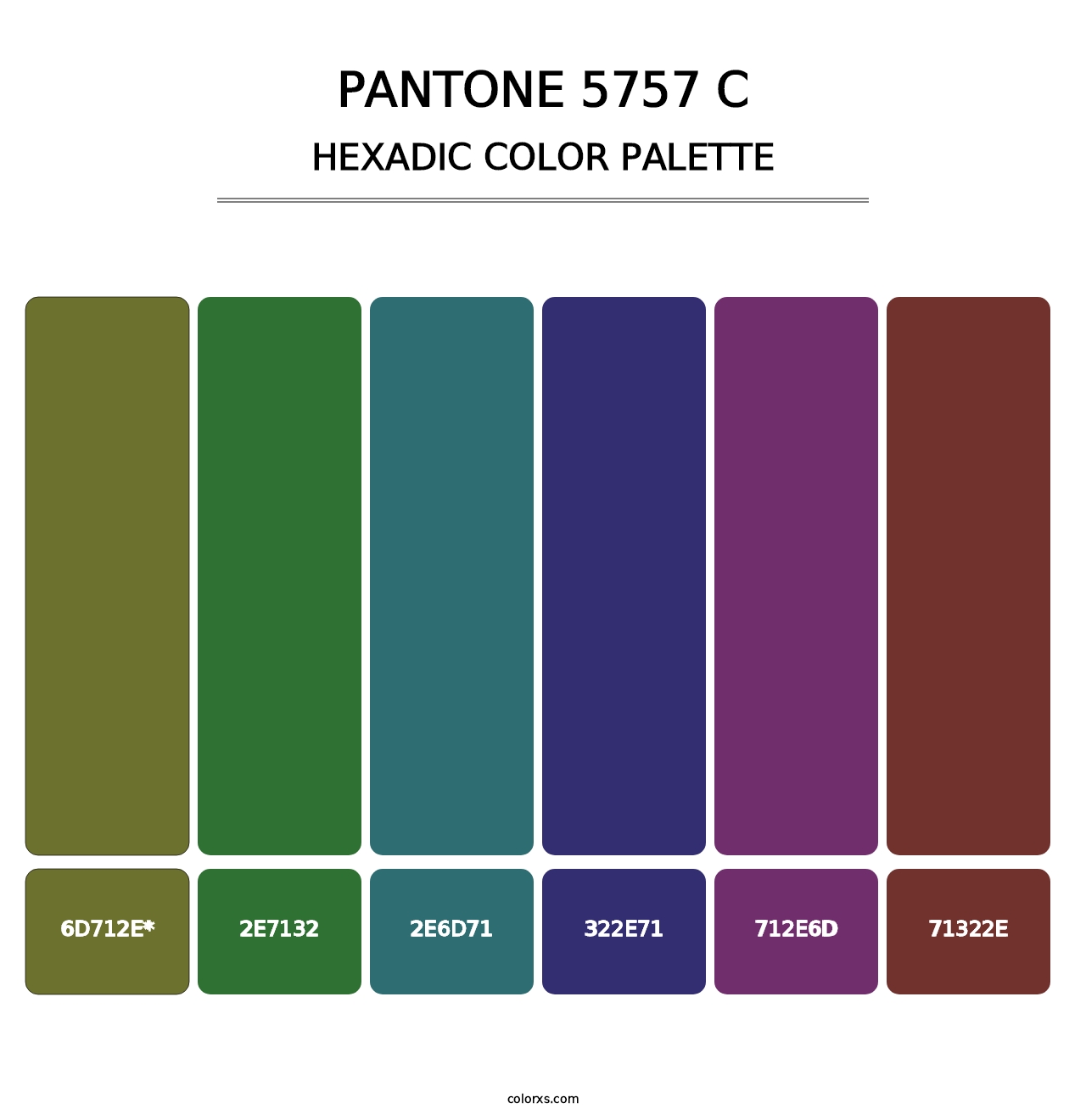 PANTONE 5757 C - Hexadic Color Palette