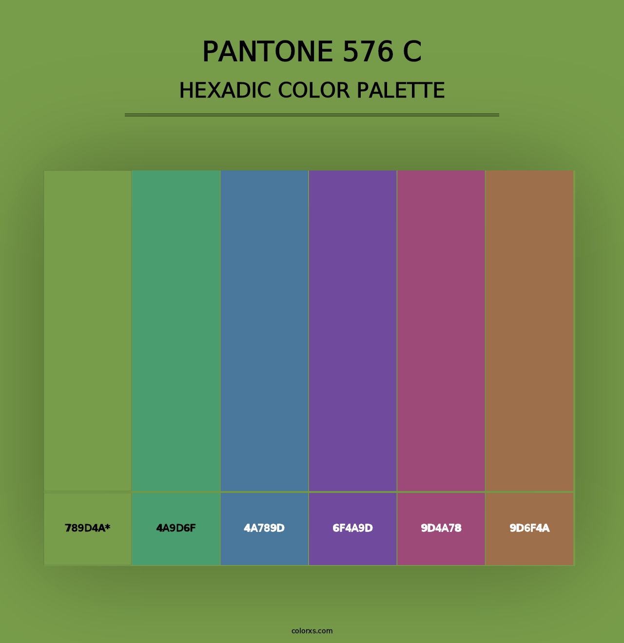 PANTONE 576 C - Hexadic Color Palette