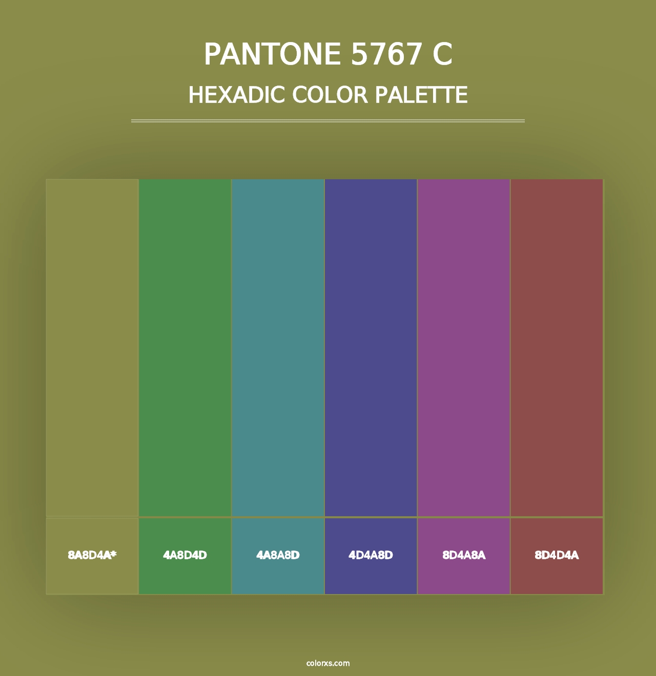 PANTONE 5767 C - Hexadic Color Palette