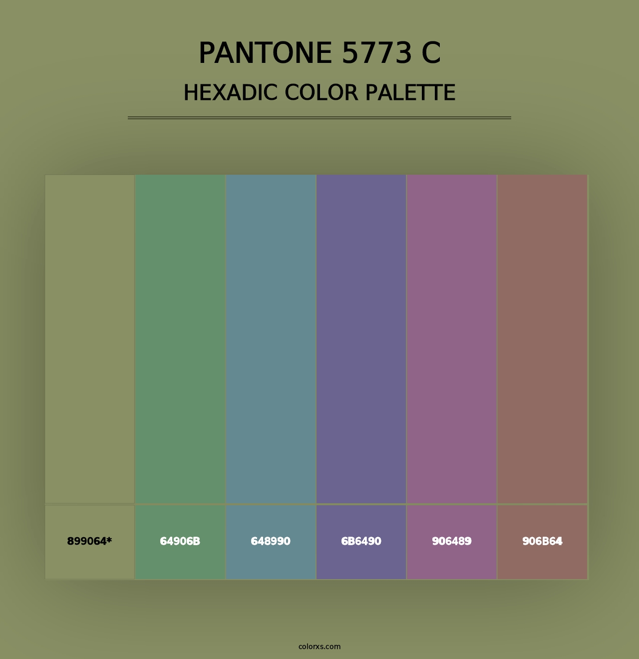 PANTONE 5773 C - Hexadic Color Palette