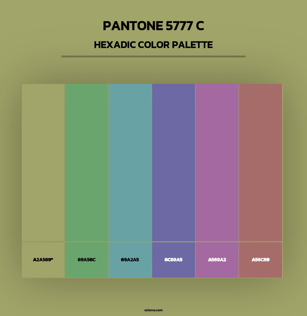 PANTONE 5777 C - Hexadic Color Palette