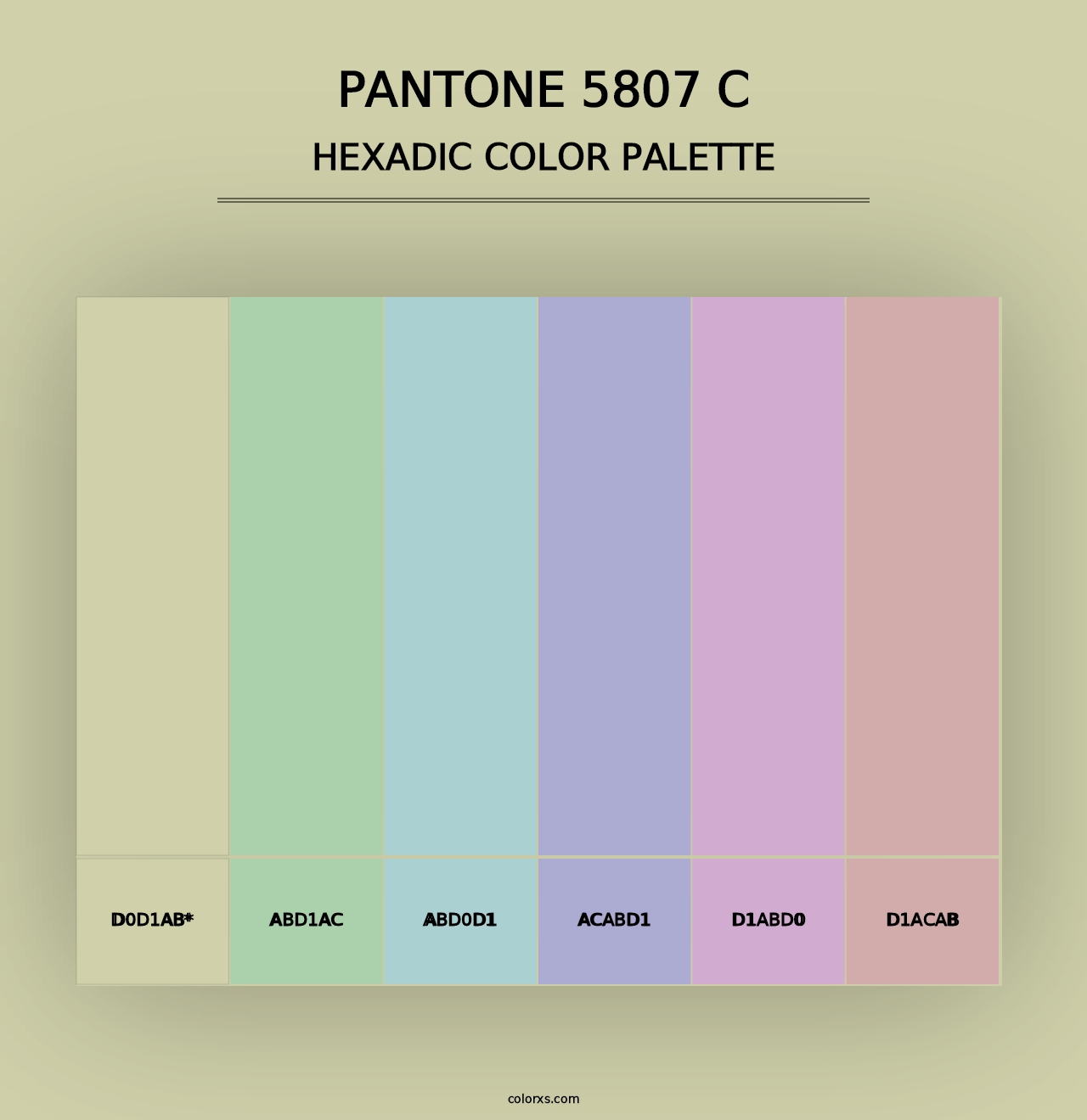 PANTONE 5807 C - Hexadic Color Palette