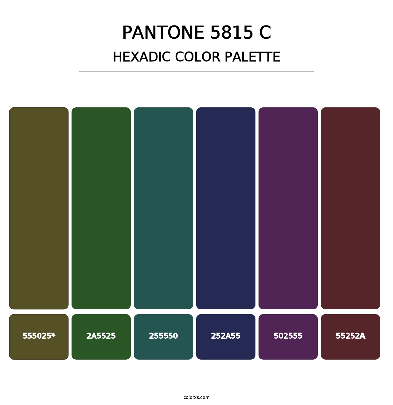 PANTONE 5815 C - Hexadic Color Palette