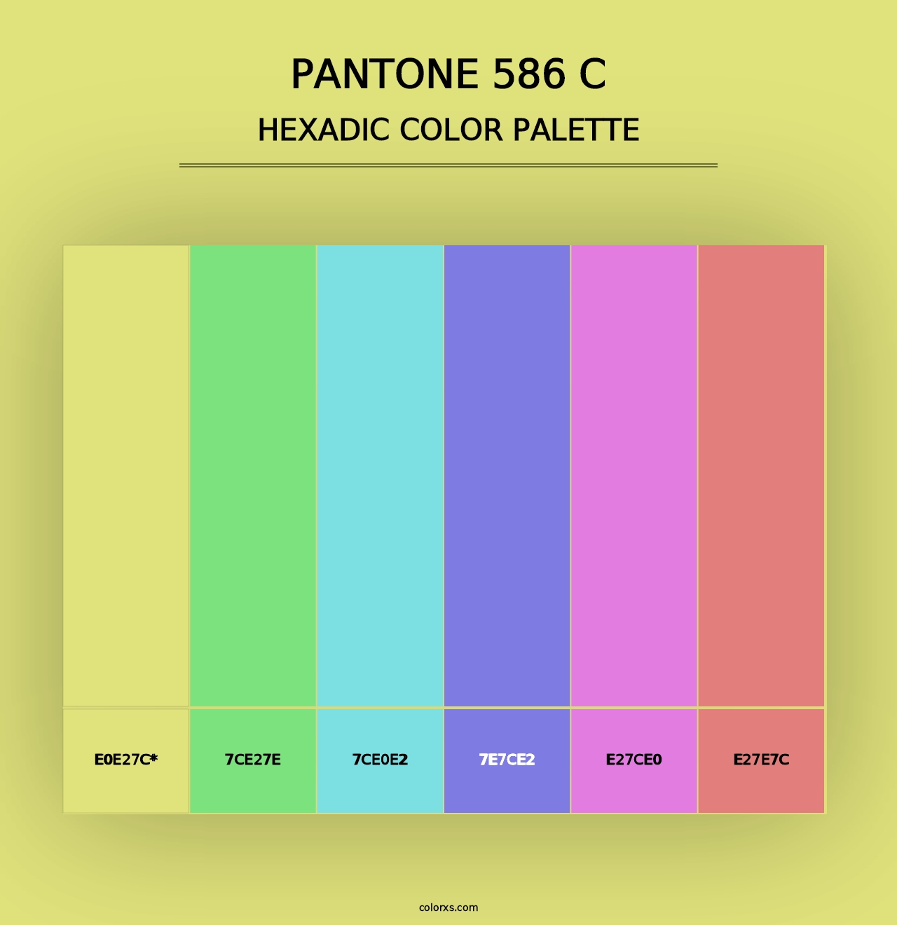 PANTONE 586 C - Hexadic Color Palette