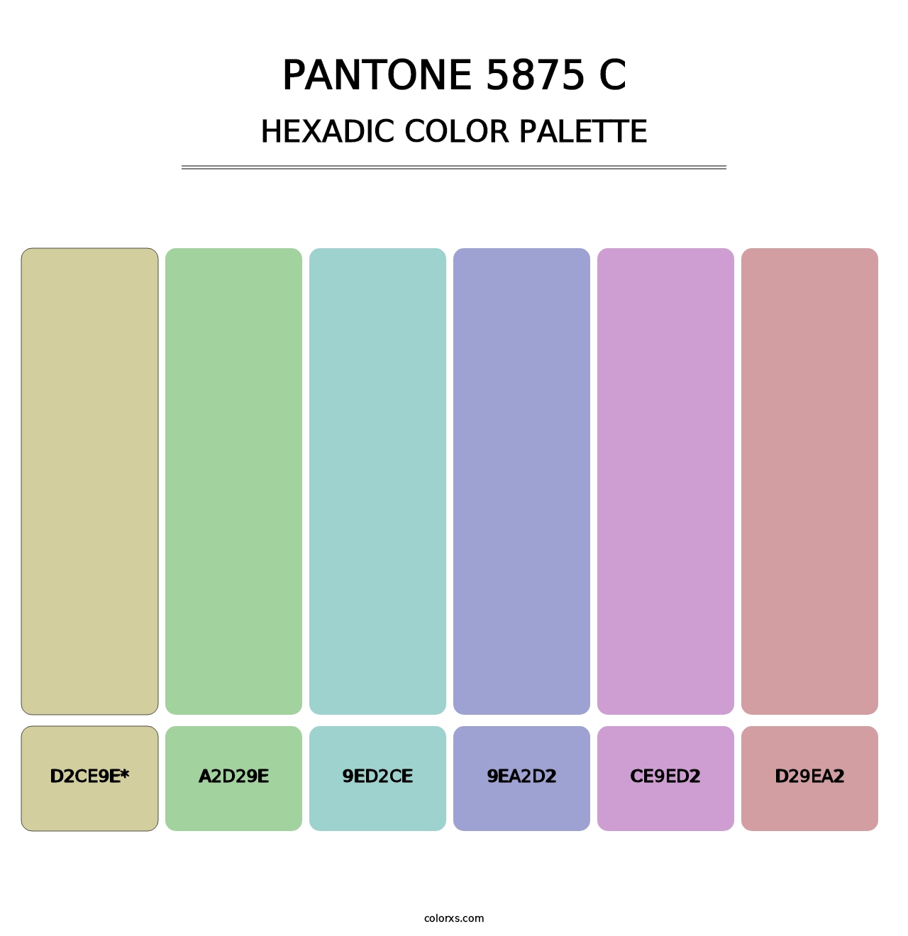 PANTONE 5875 C - Hexadic Color Palette