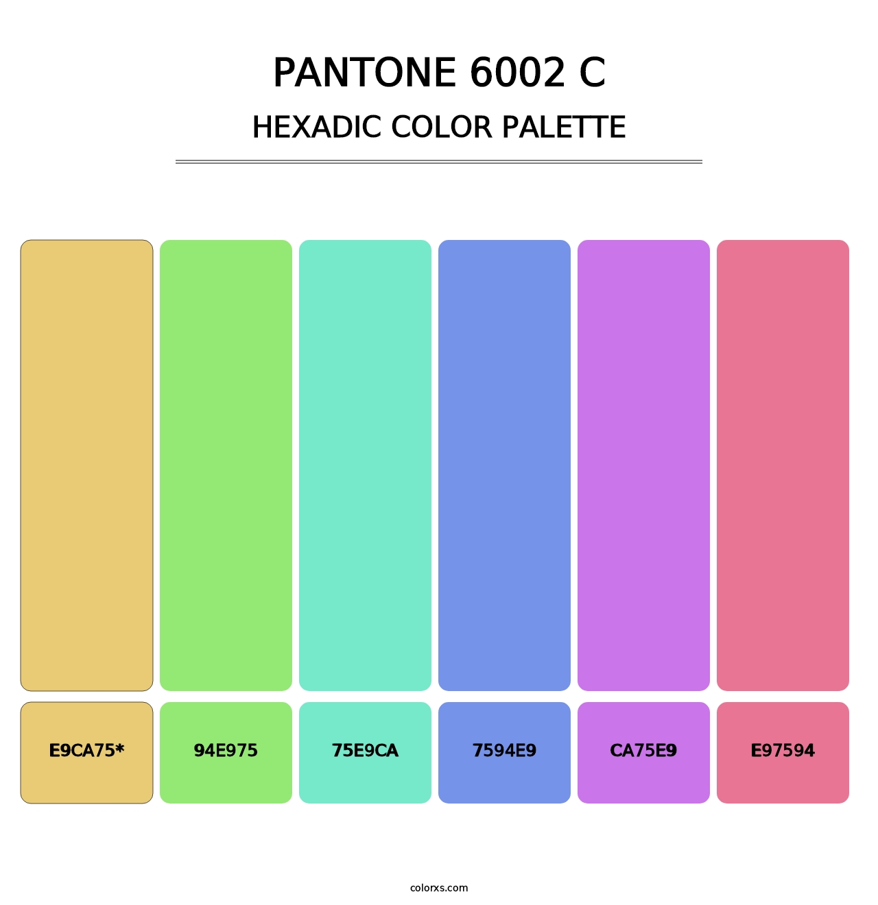 PANTONE 6002 C - Hexadic Color Palette