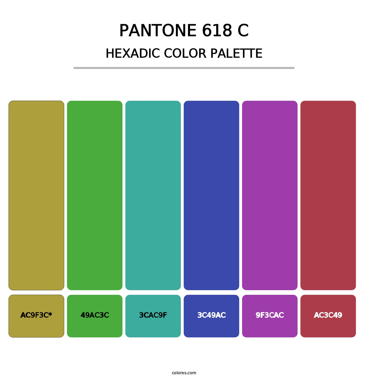 PANTONE 618 C - Hexadic Color Palette