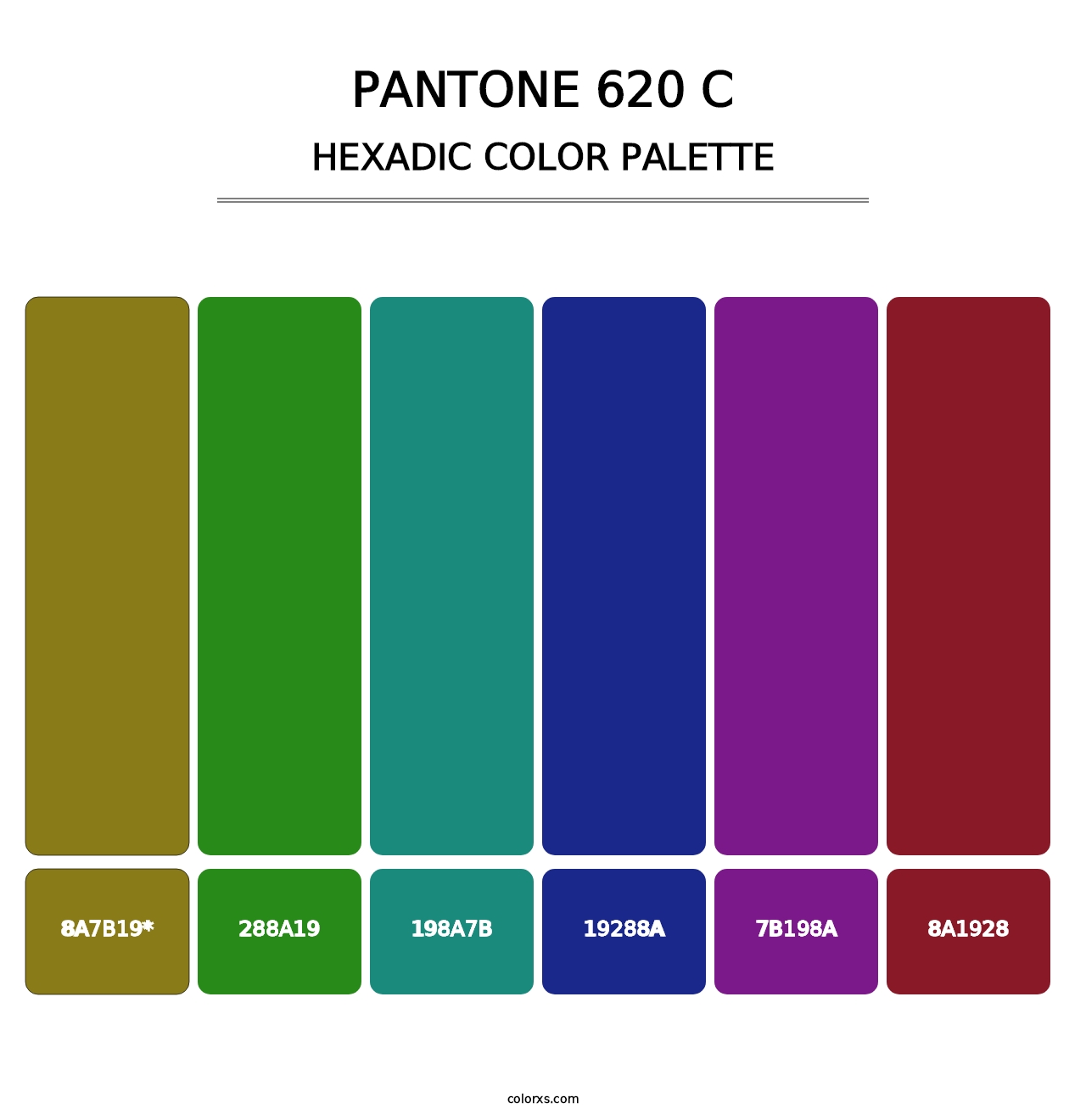 PANTONE 620 C - Hexadic Color Palette