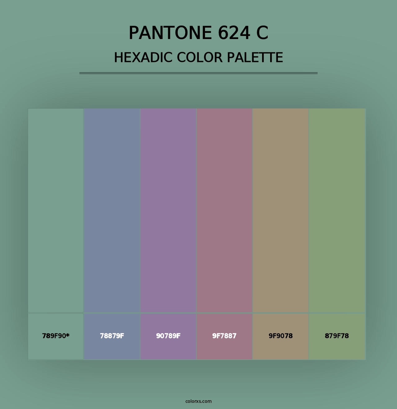 PANTONE 624 C - Hexadic Color Palette