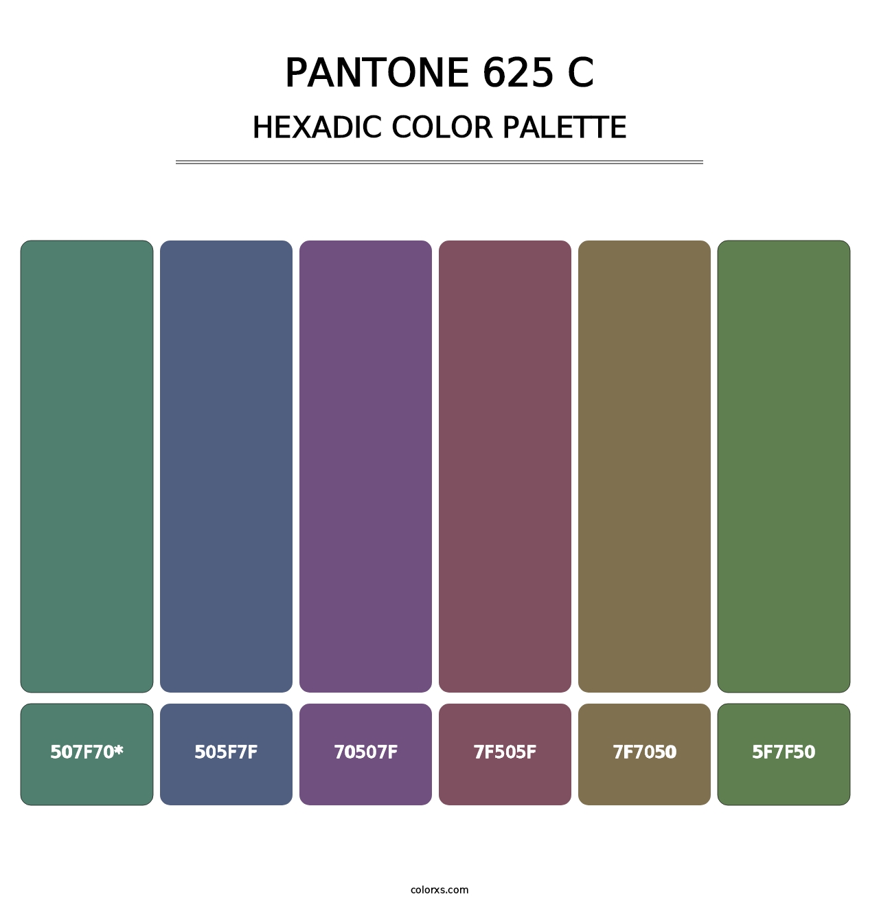 PANTONE 625 C - Hexadic Color Palette