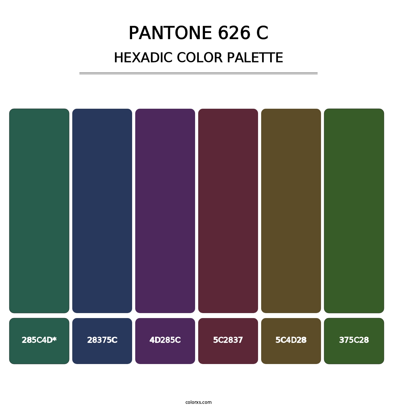 PANTONE 626 C - Hexadic Color Palette