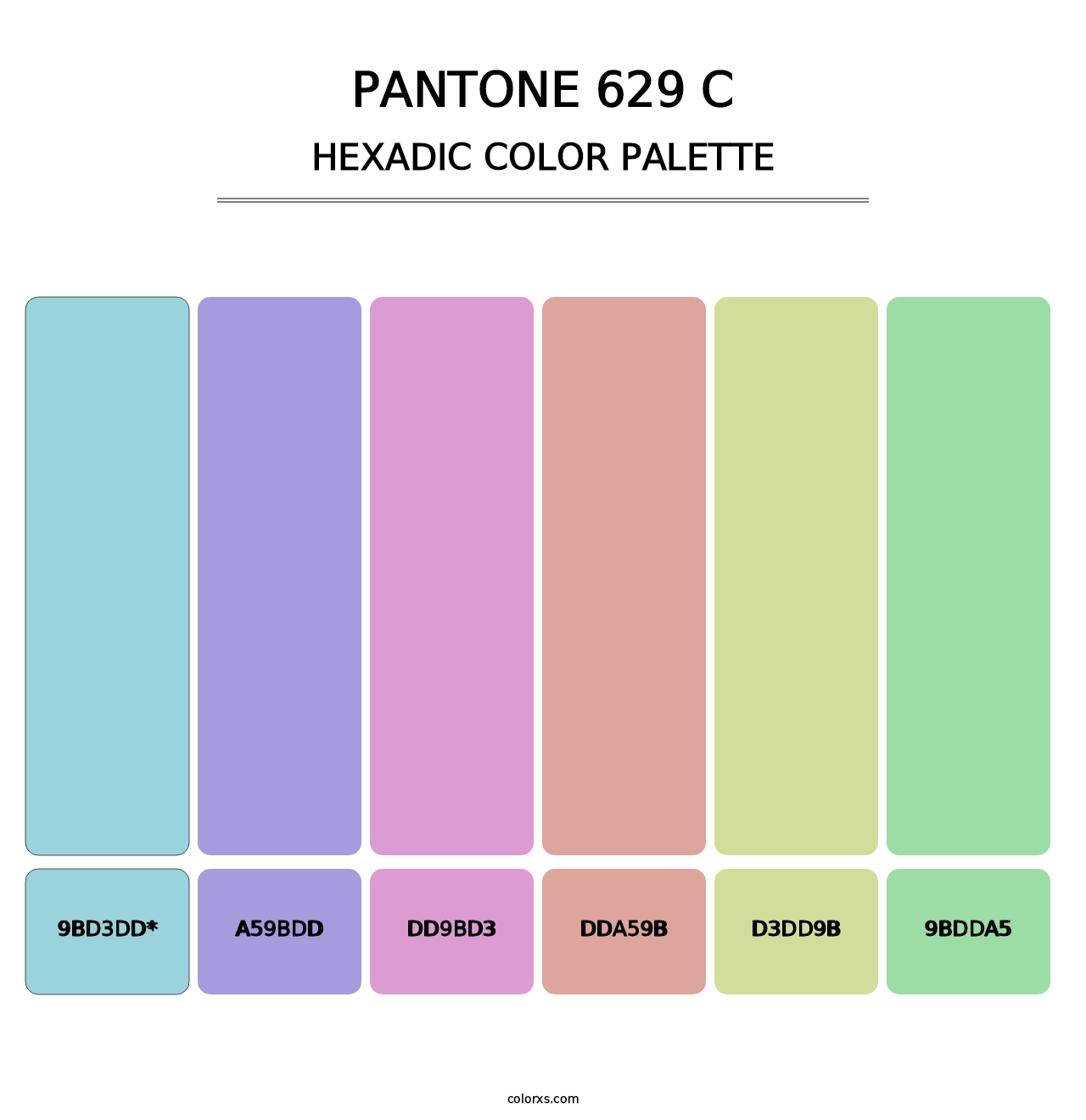 PANTONE 629 C - Hexadic Color Palette