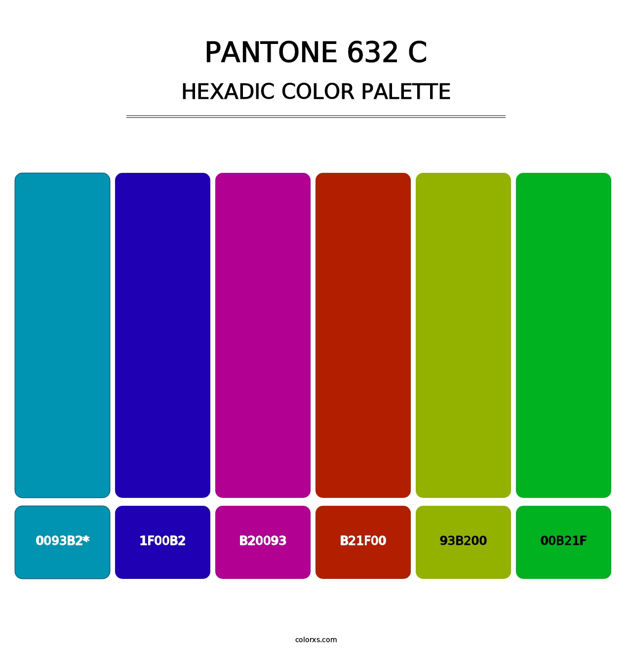 PANTONE 632 C - Hexadic Color Palette