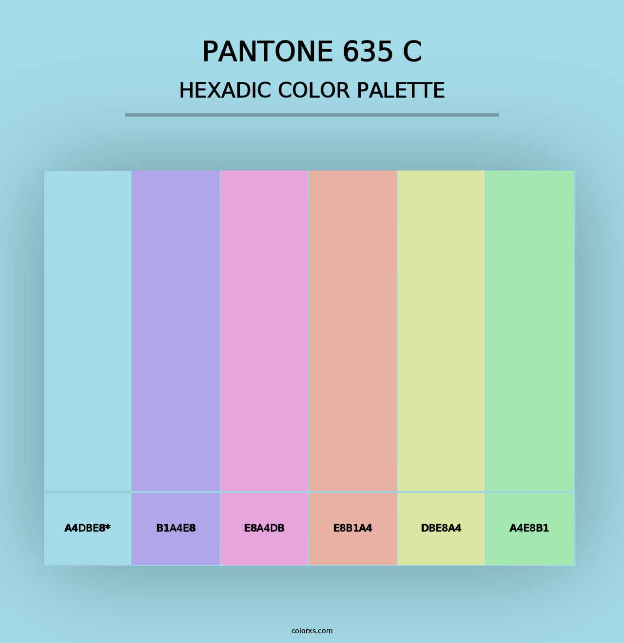 PANTONE 635 C - Hexadic Color Palette