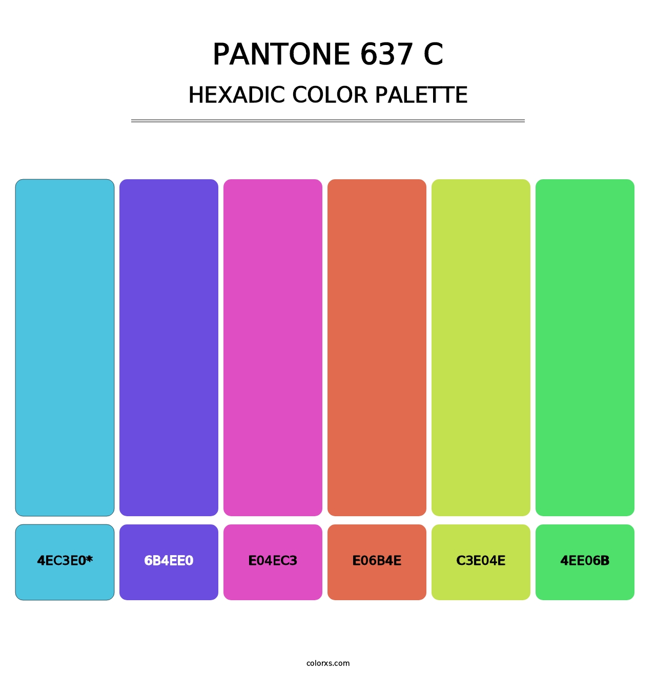 PANTONE 637 C - Hexadic Color Palette