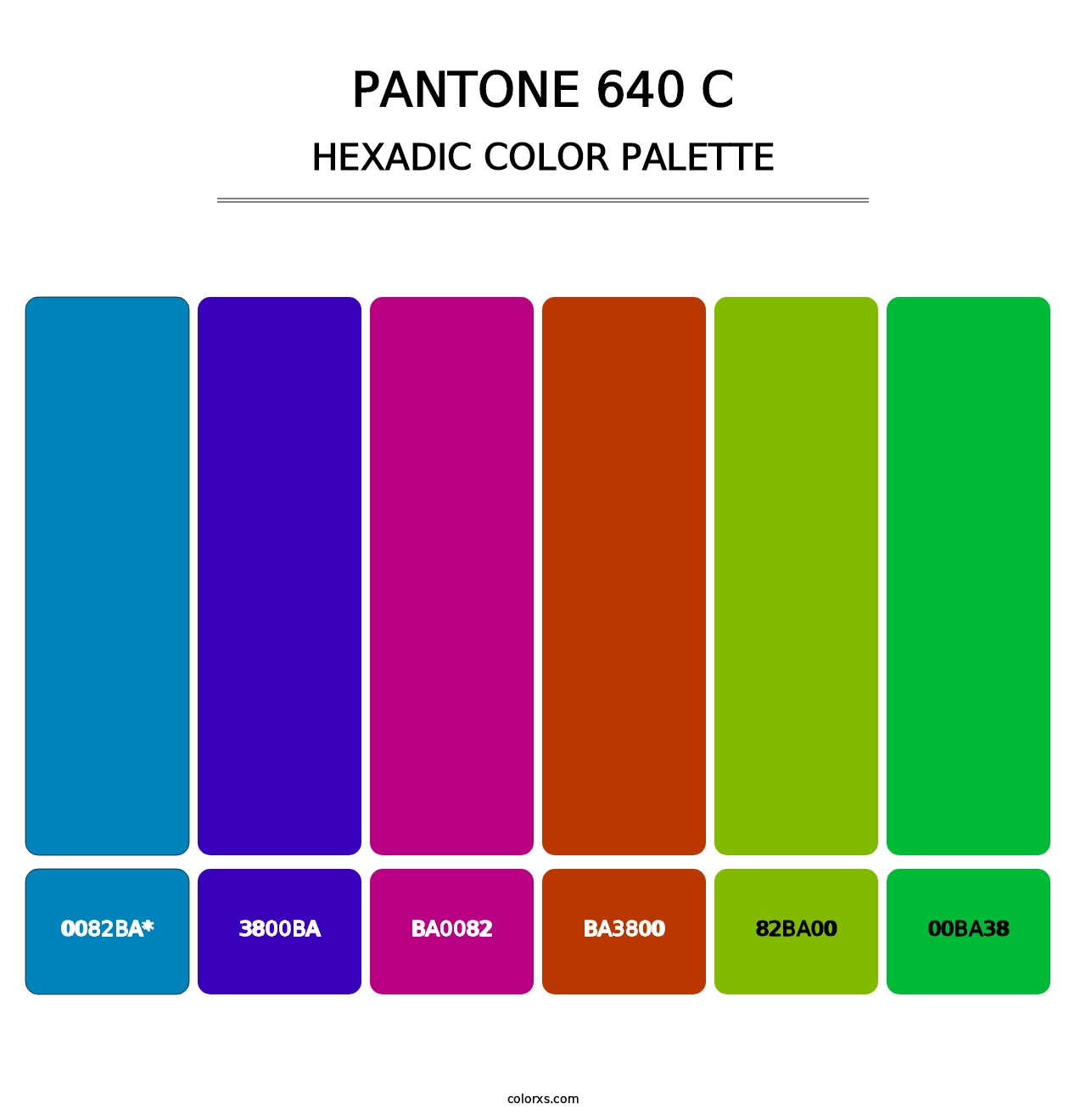 PANTONE 640 C - Hexadic Color Palette