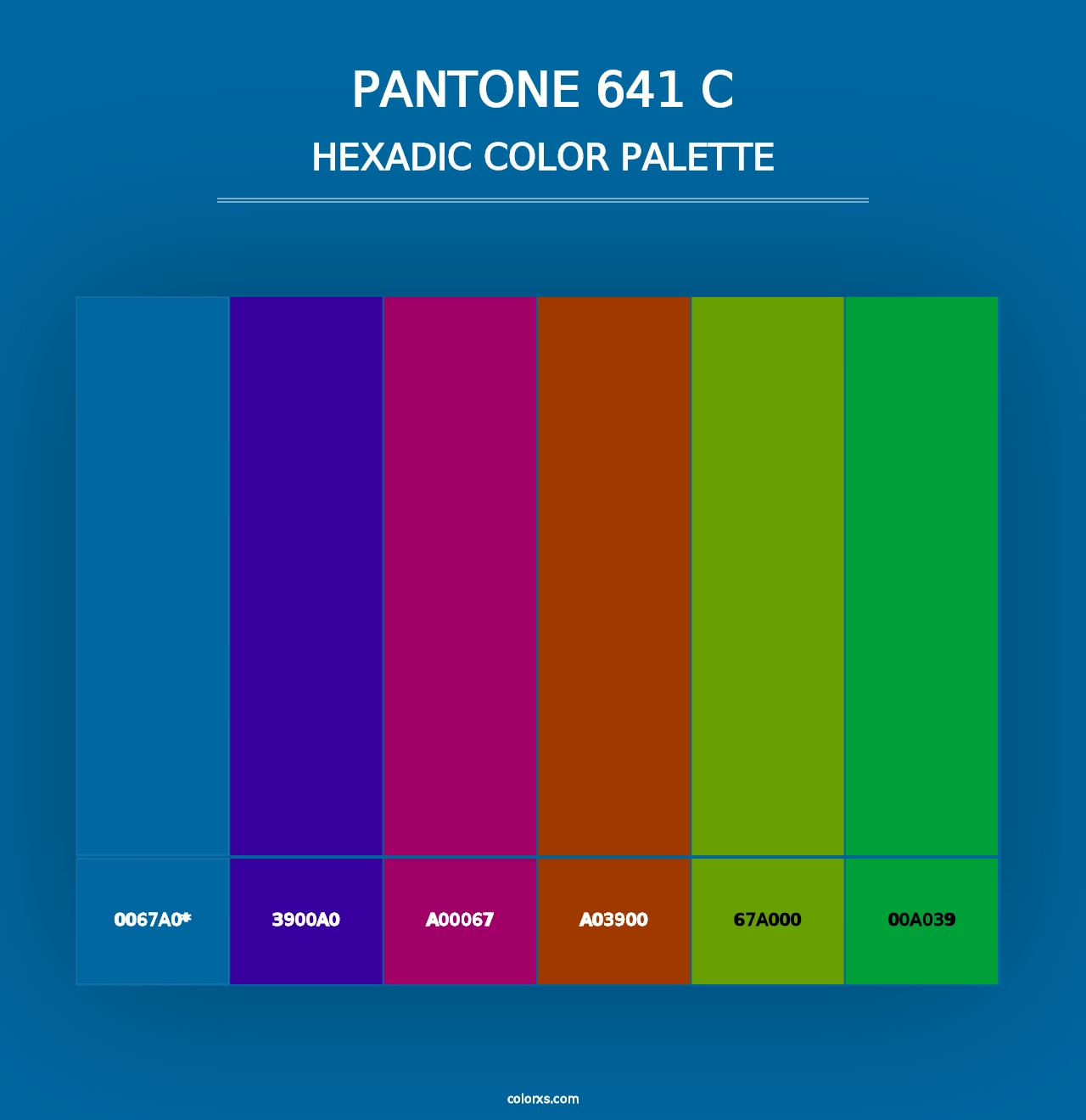 PANTONE 641 C - Hexadic Color Palette