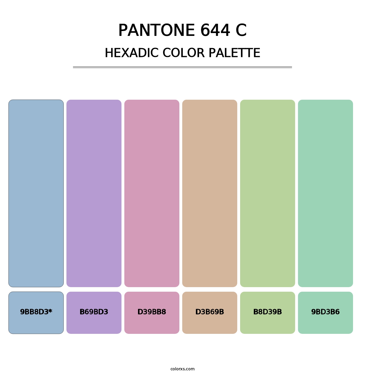 PANTONE 644 C - Hexadic Color Palette