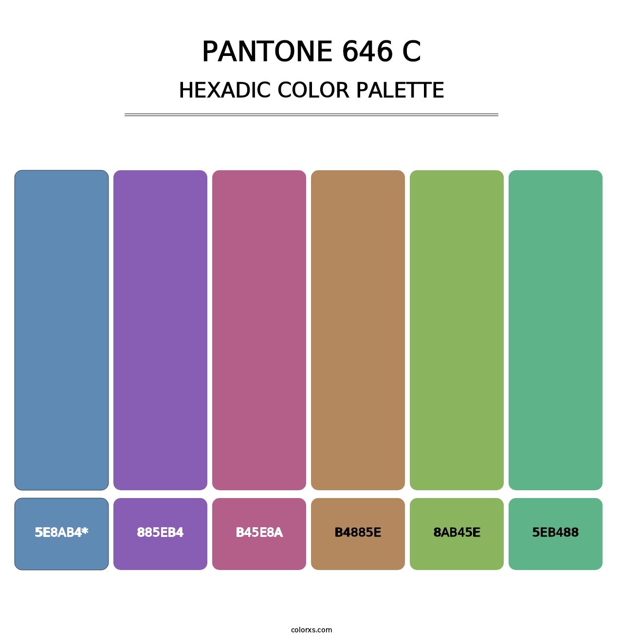 PANTONE 646 C - Hexadic Color Palette