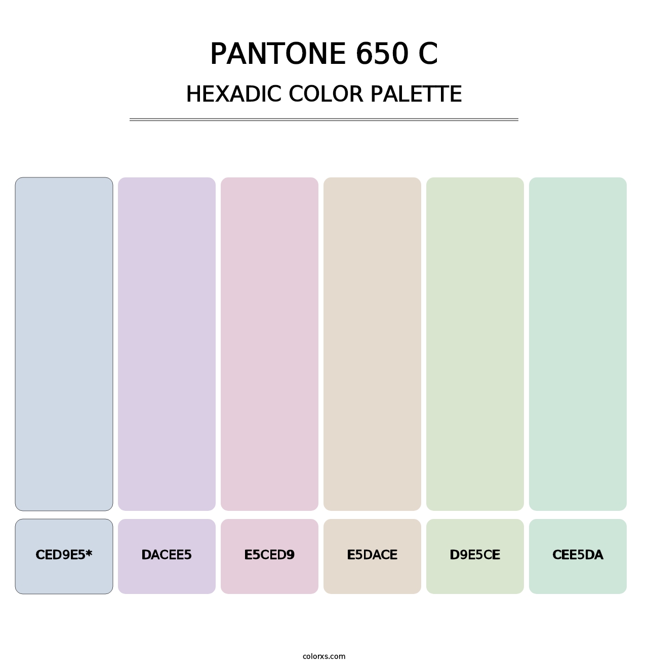 PANTONE 650 C - Hexadic Color Palette