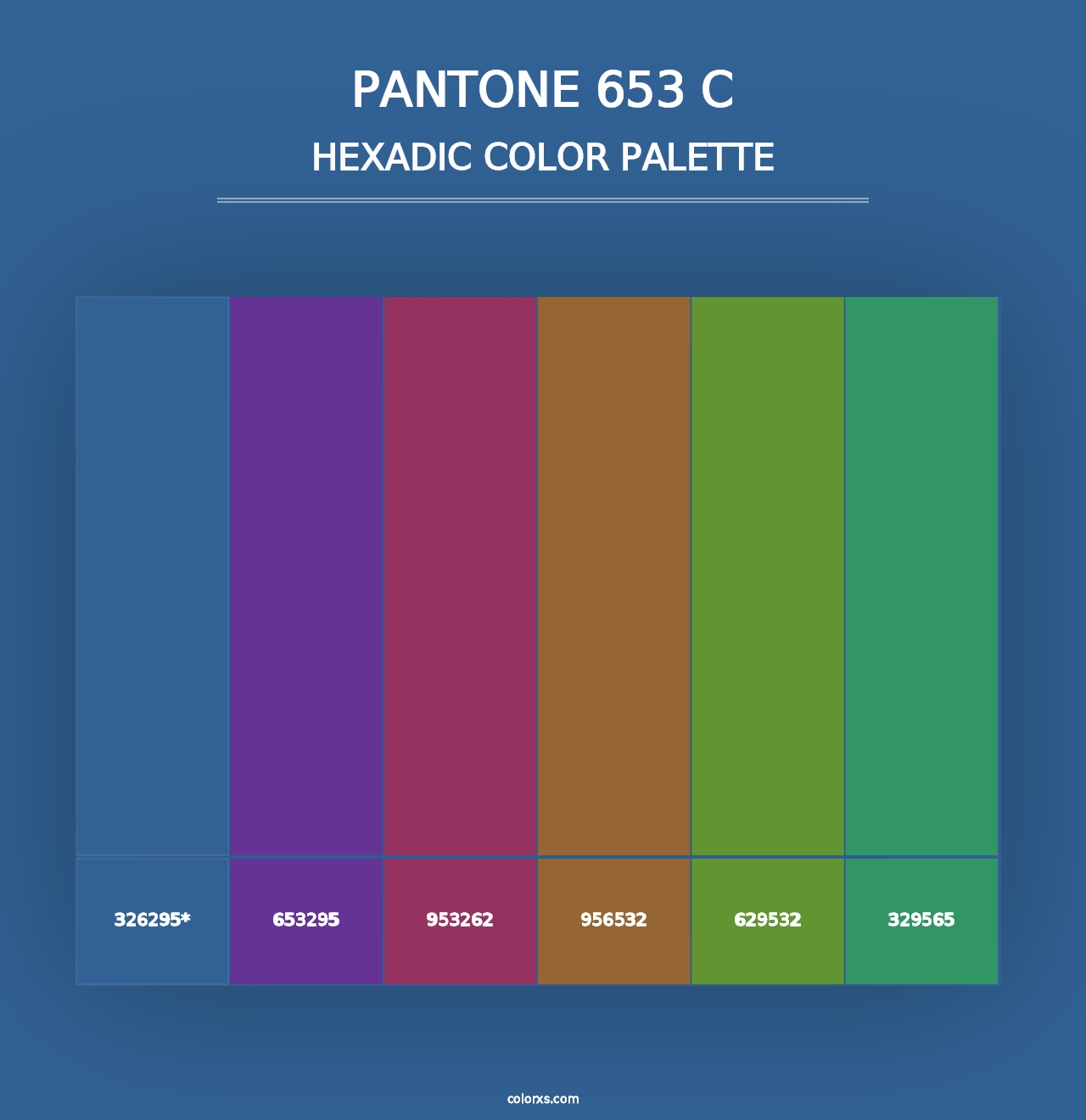 PANTONE 653 C - Hexadic Color Palette