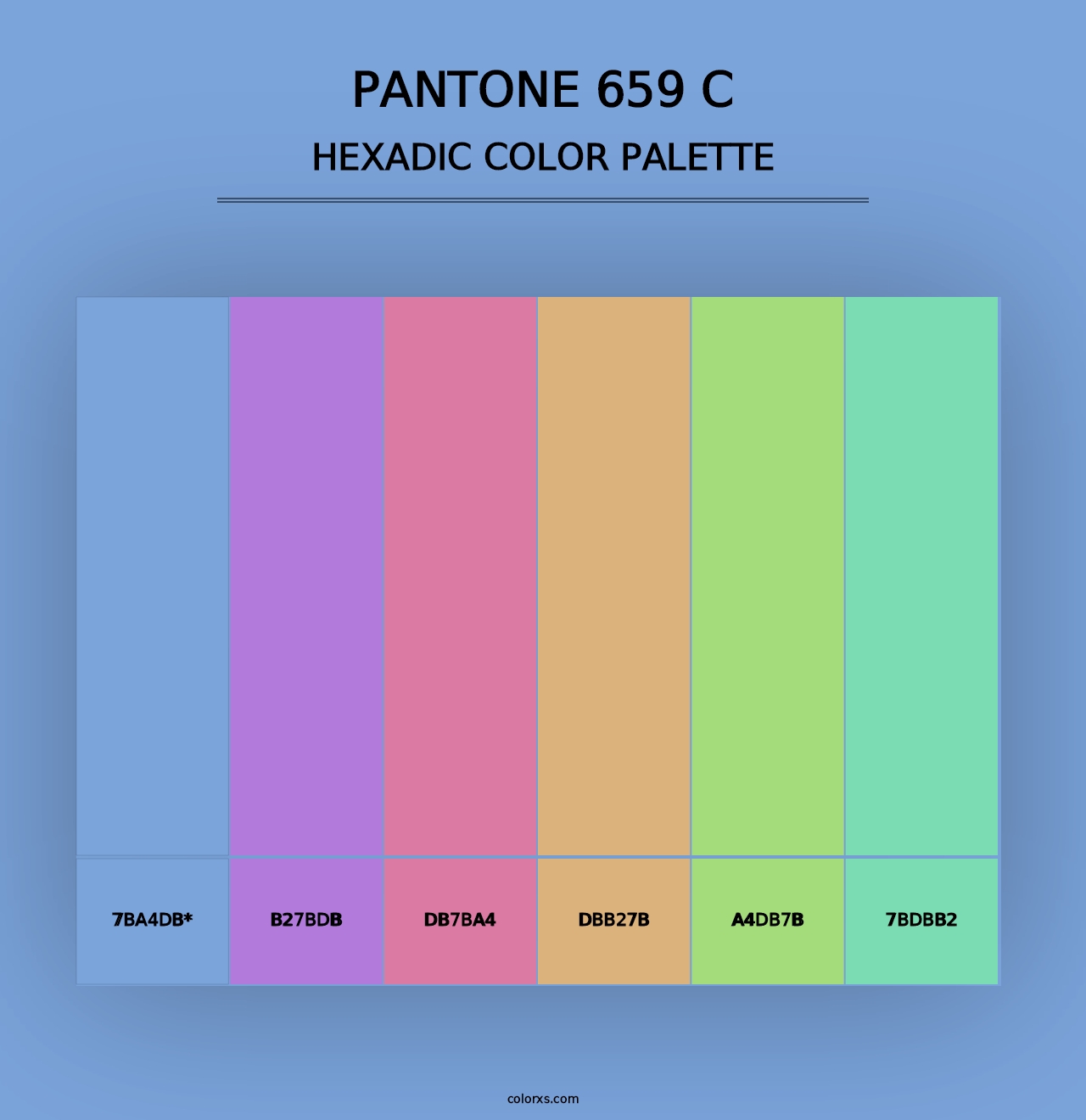 PANTONE 659 C - Hexadic Color Palette