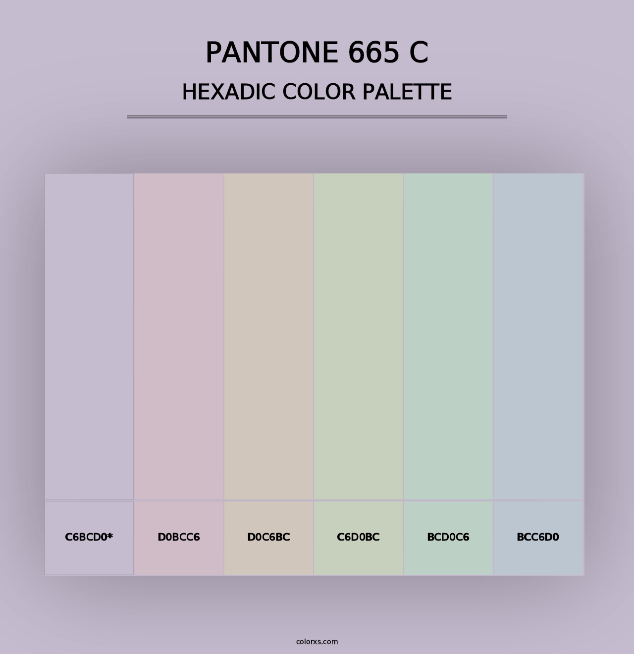 PANTONE 665 C - Hexadic Color Palette