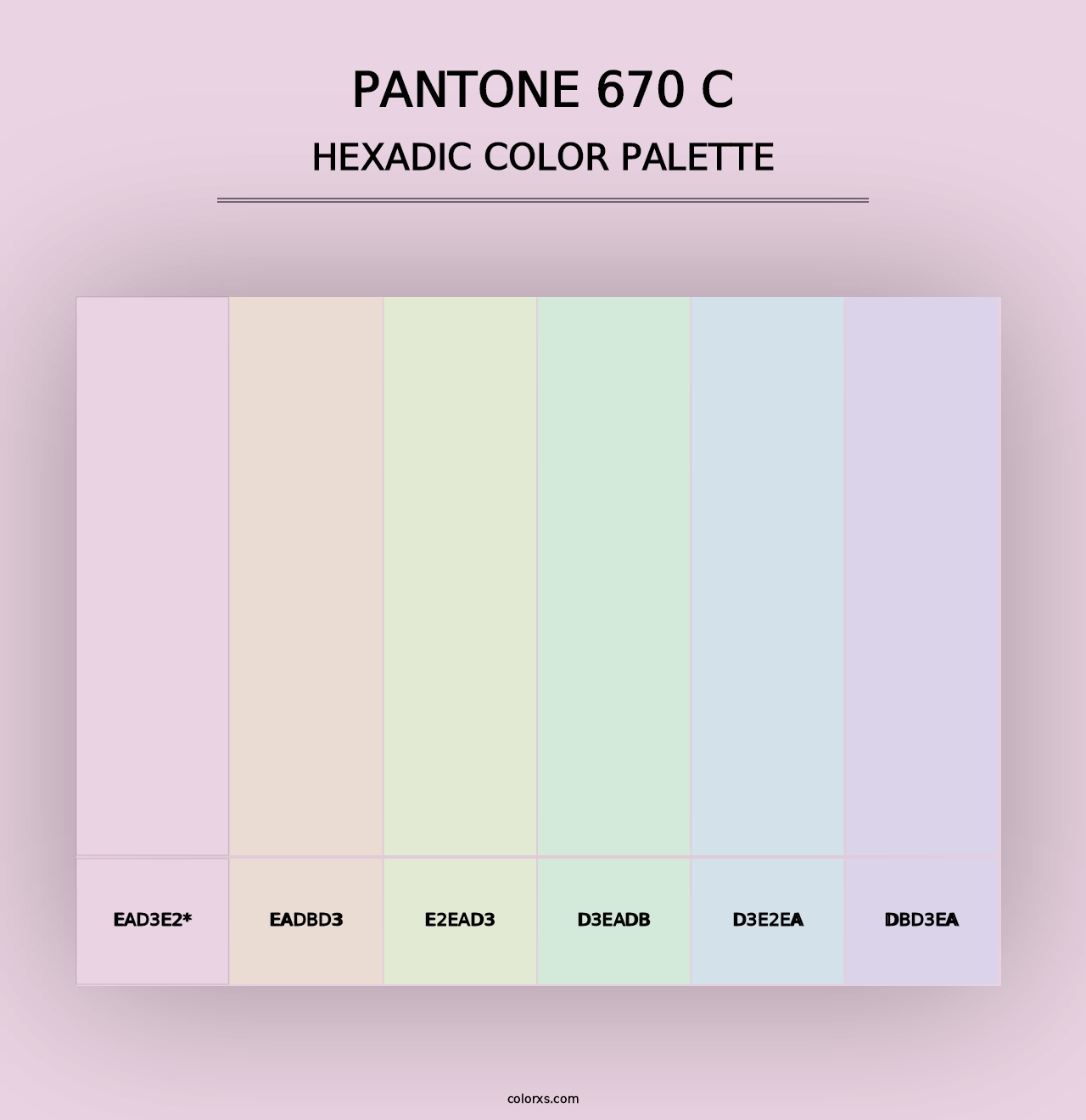 PANTONE 670 C - Hexadic Color Palette