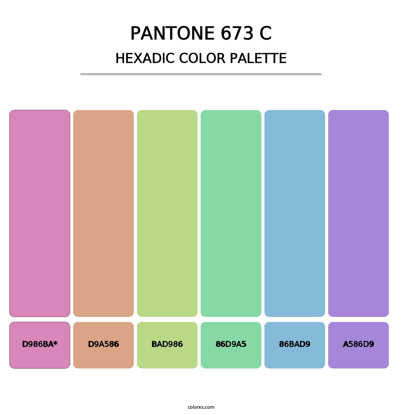 PANTONE 673 C - Hexadic Color Palette