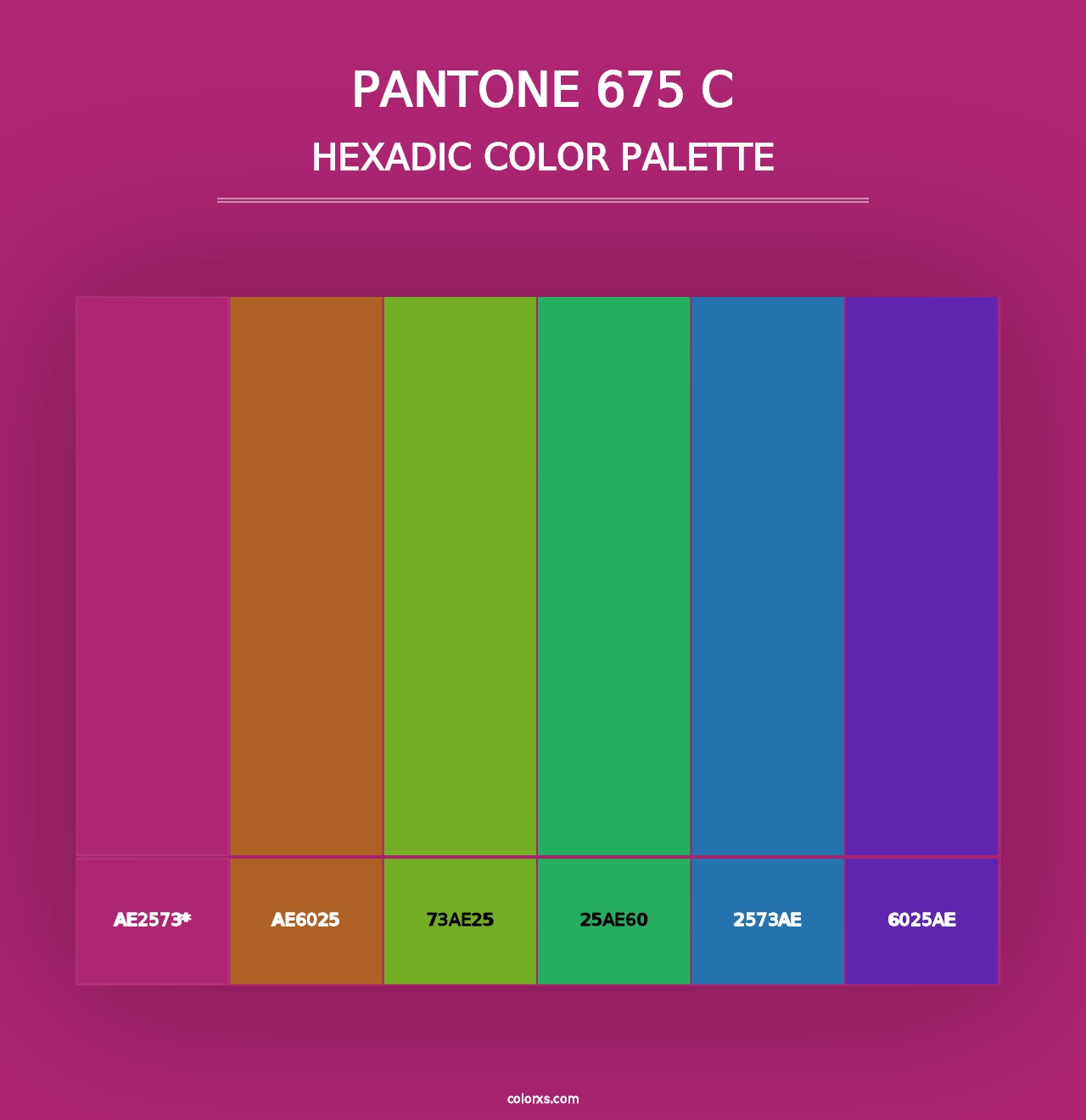 PANTONE 675 C - Hexadic Color Palette